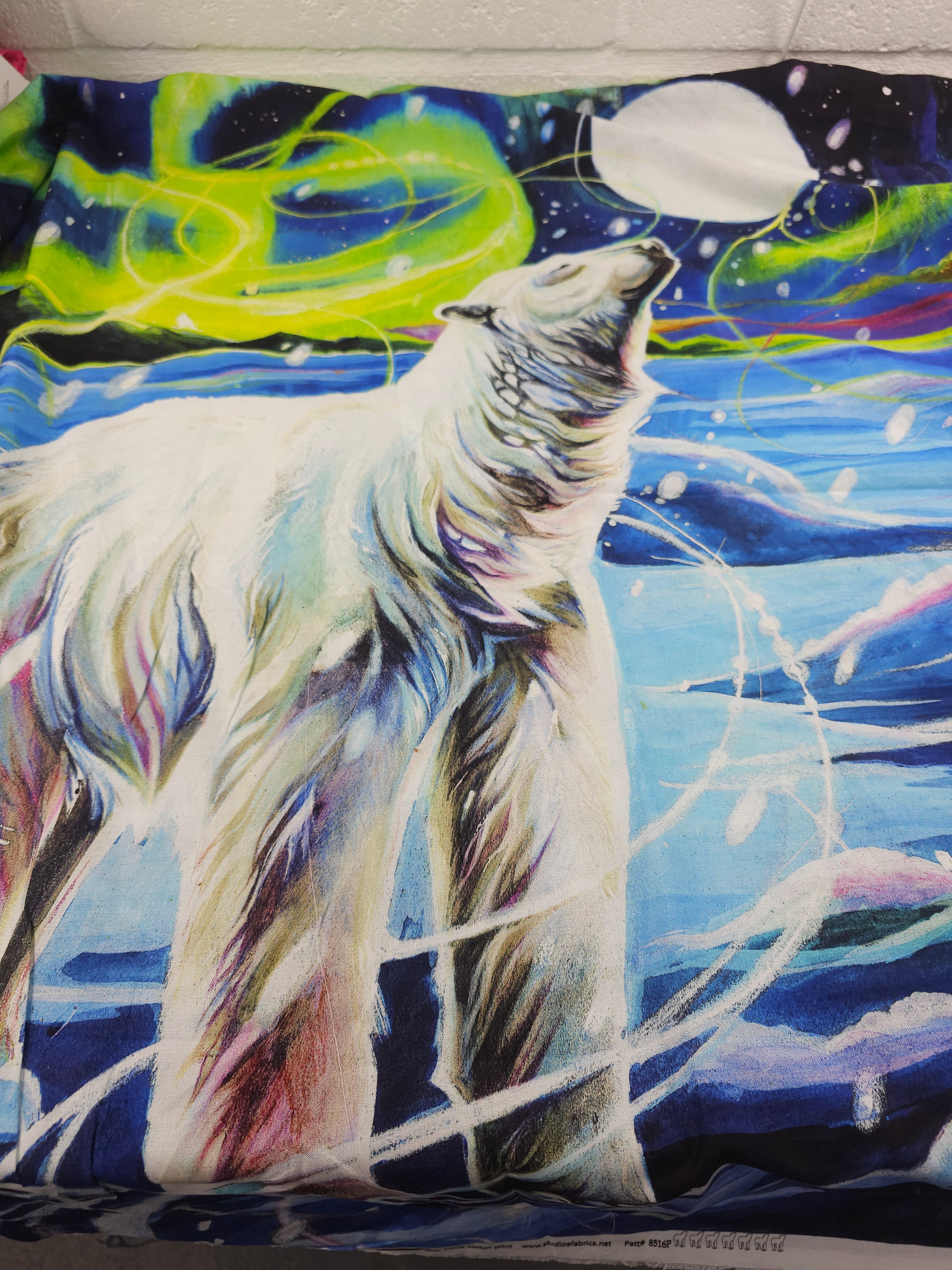 Arctic polar bear Cotton panels (2.5×) - 2.2m piece