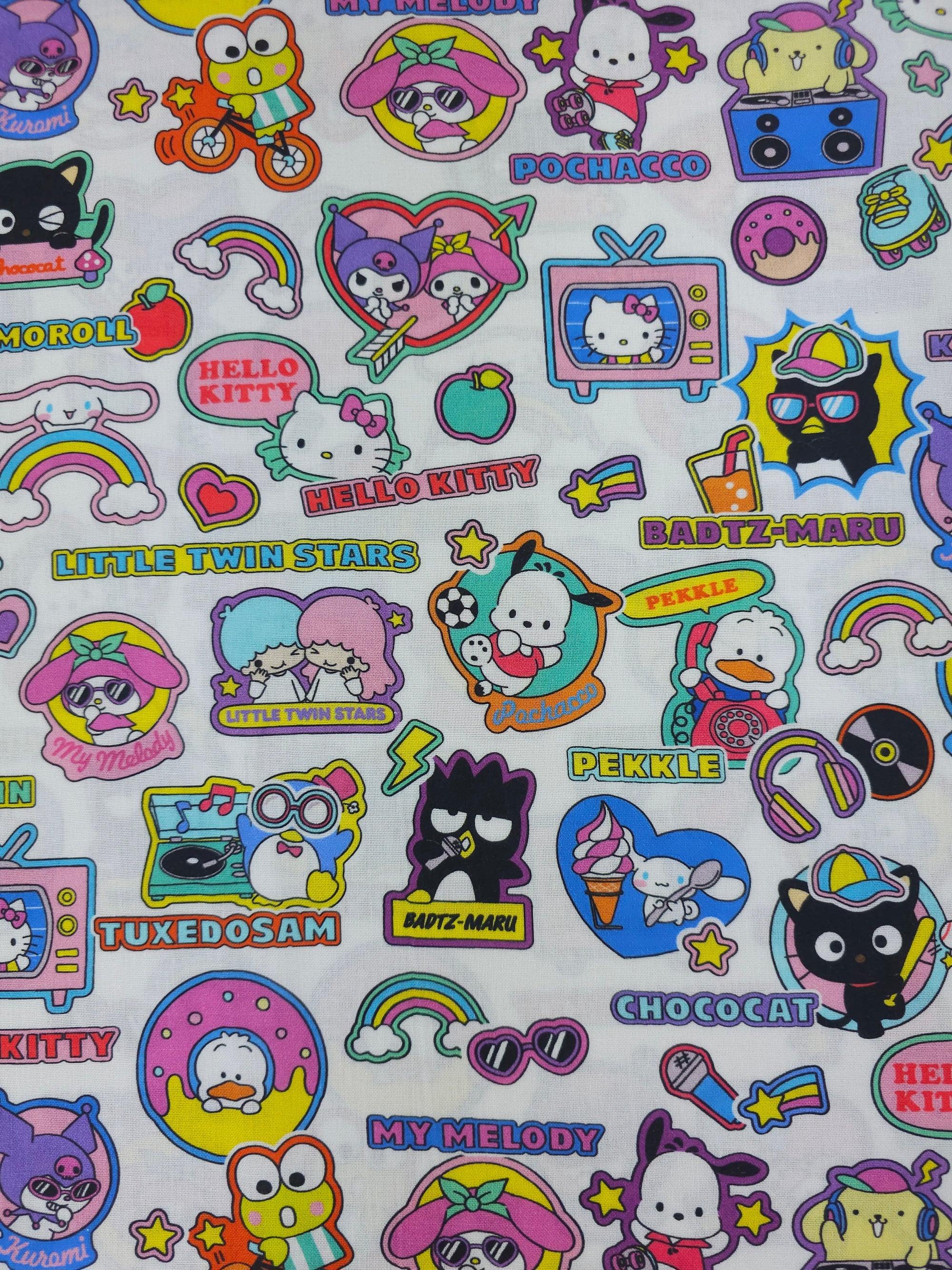 Hello Kitty and Friends Badges 100% Cotton