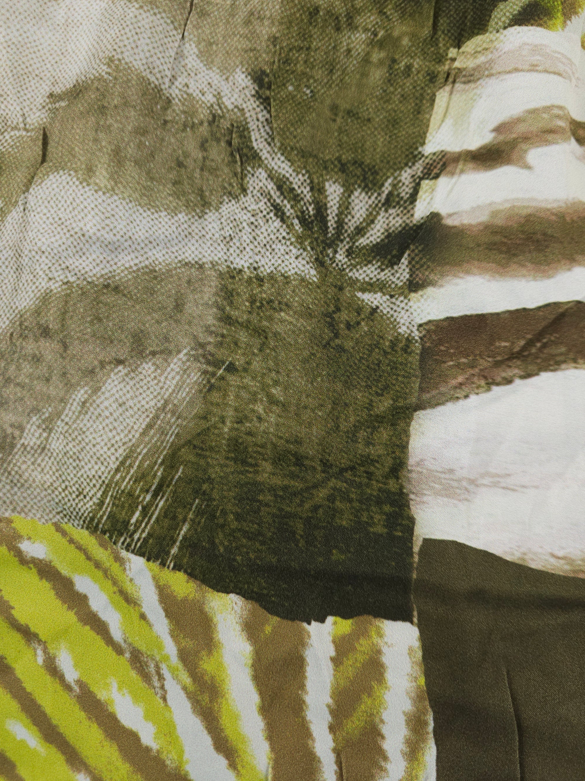 Tropical Fronds Viscose Satin  - 1.6m Piece