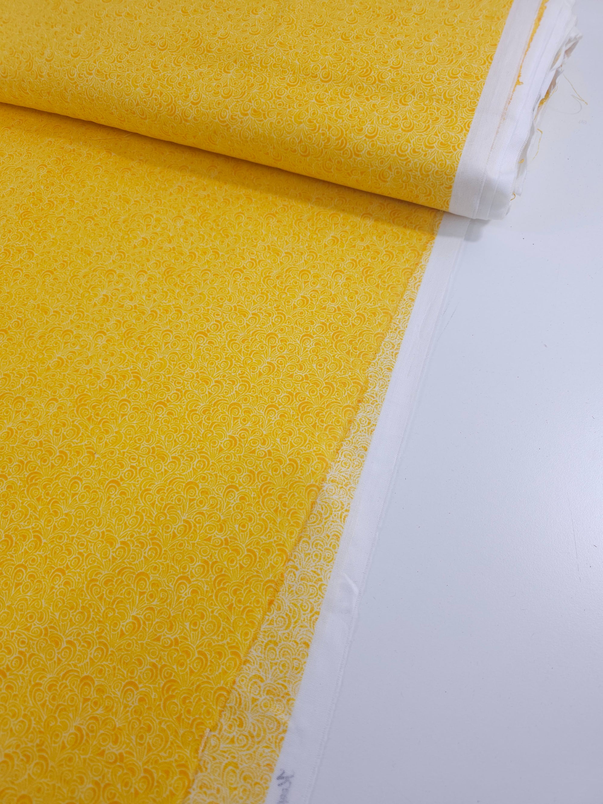 Sunshine Yellow Swirl Shell 100% Cotton