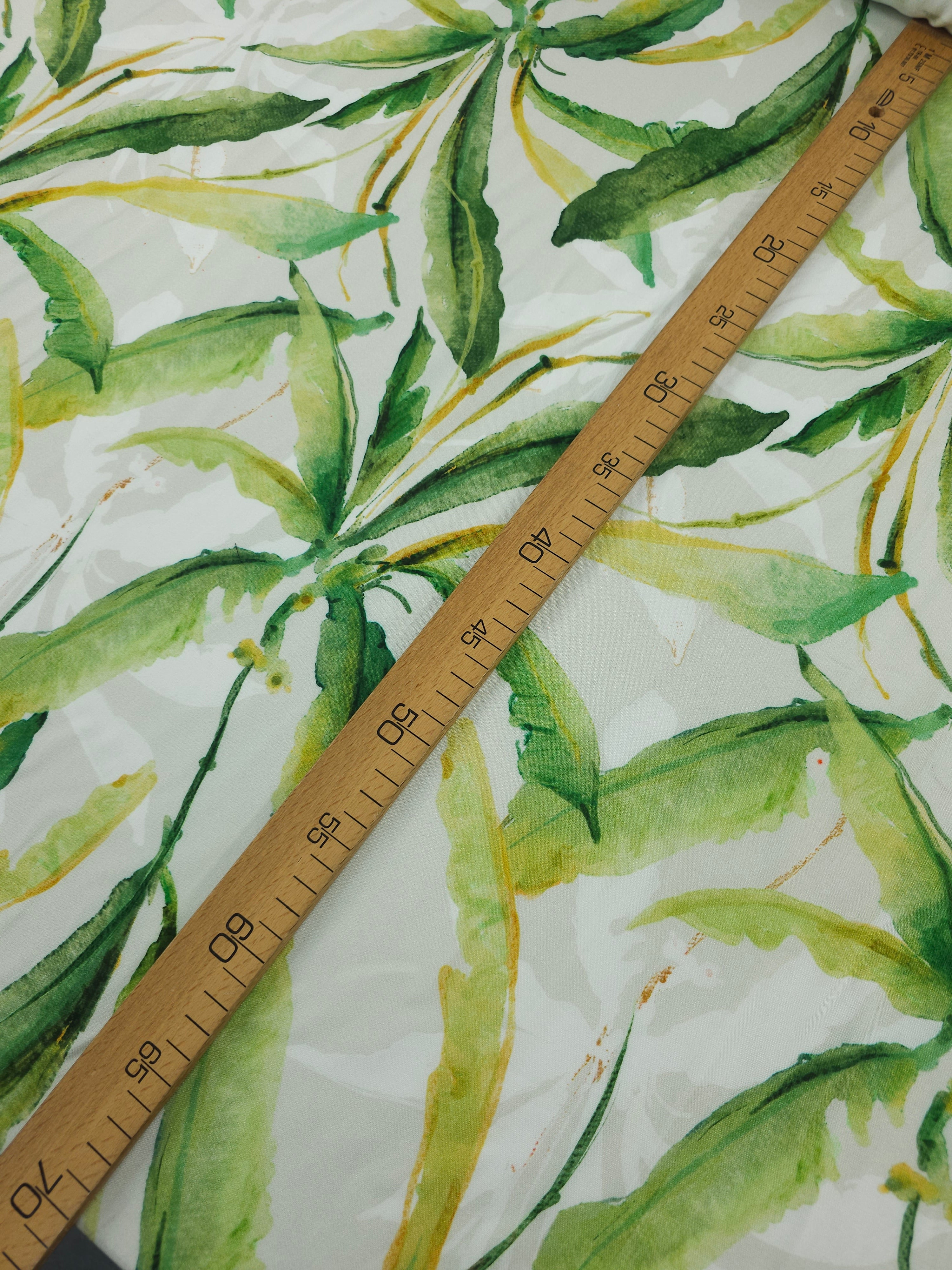 Green Large Palm Viscose Challis