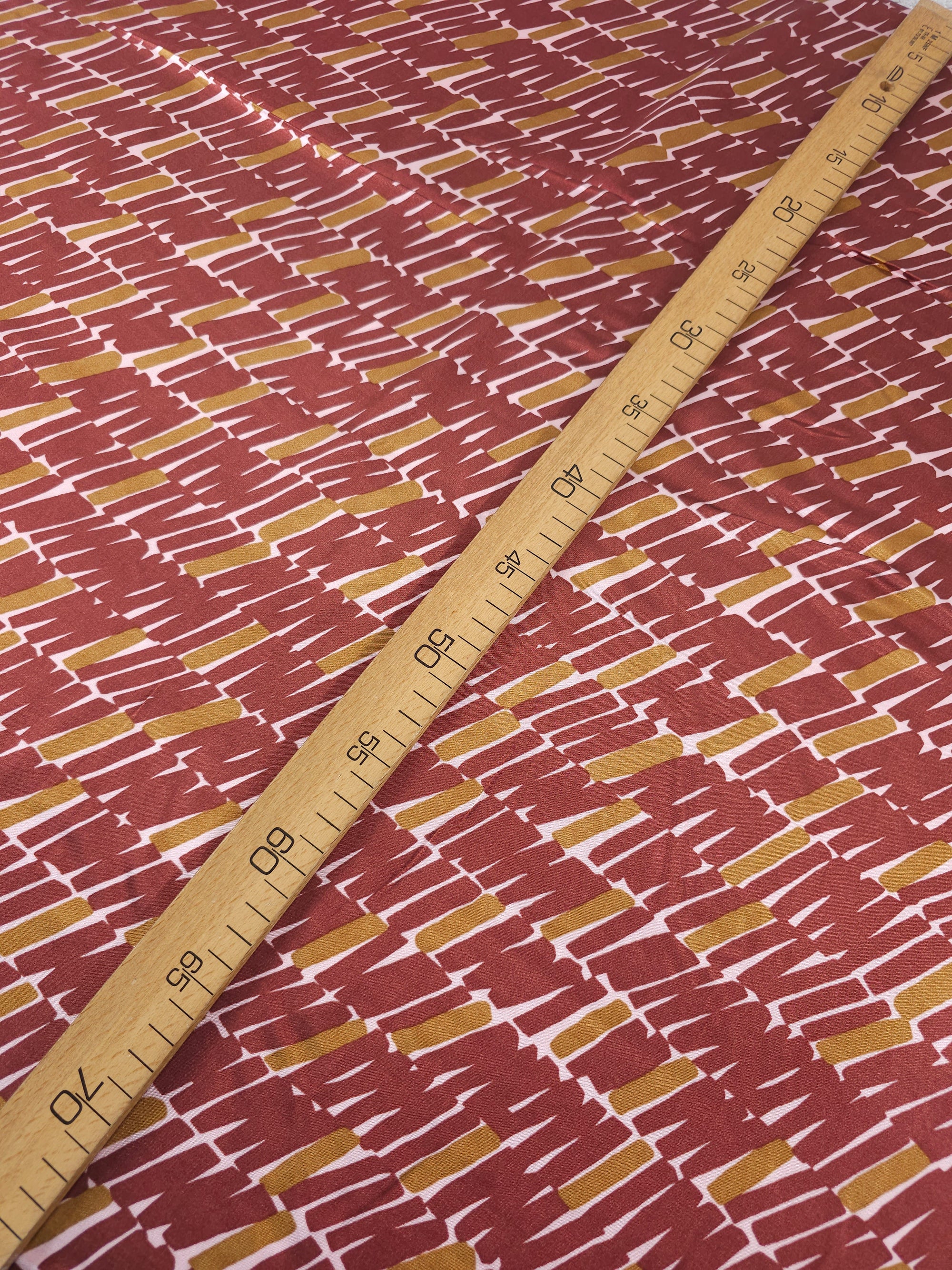 Burgundy/Bronze Slanted Track Viscose Satin