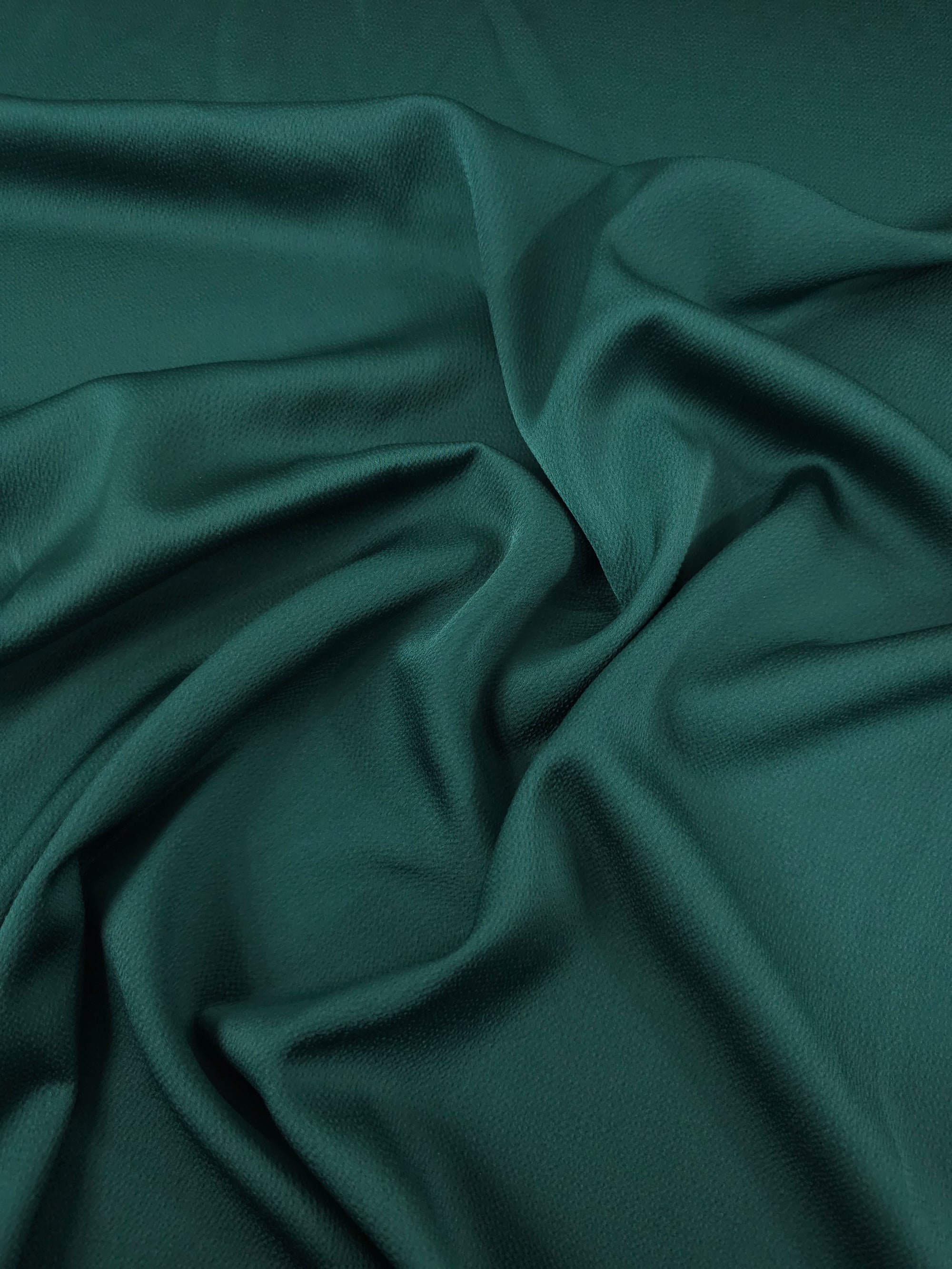 Bottle Green Bubble Matte Poly Satin