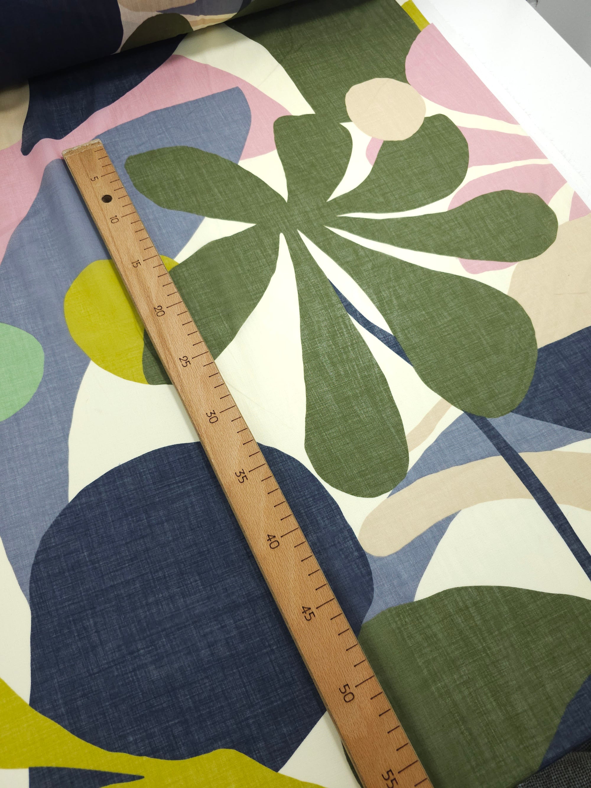 Geometric Palm Cotton Voile