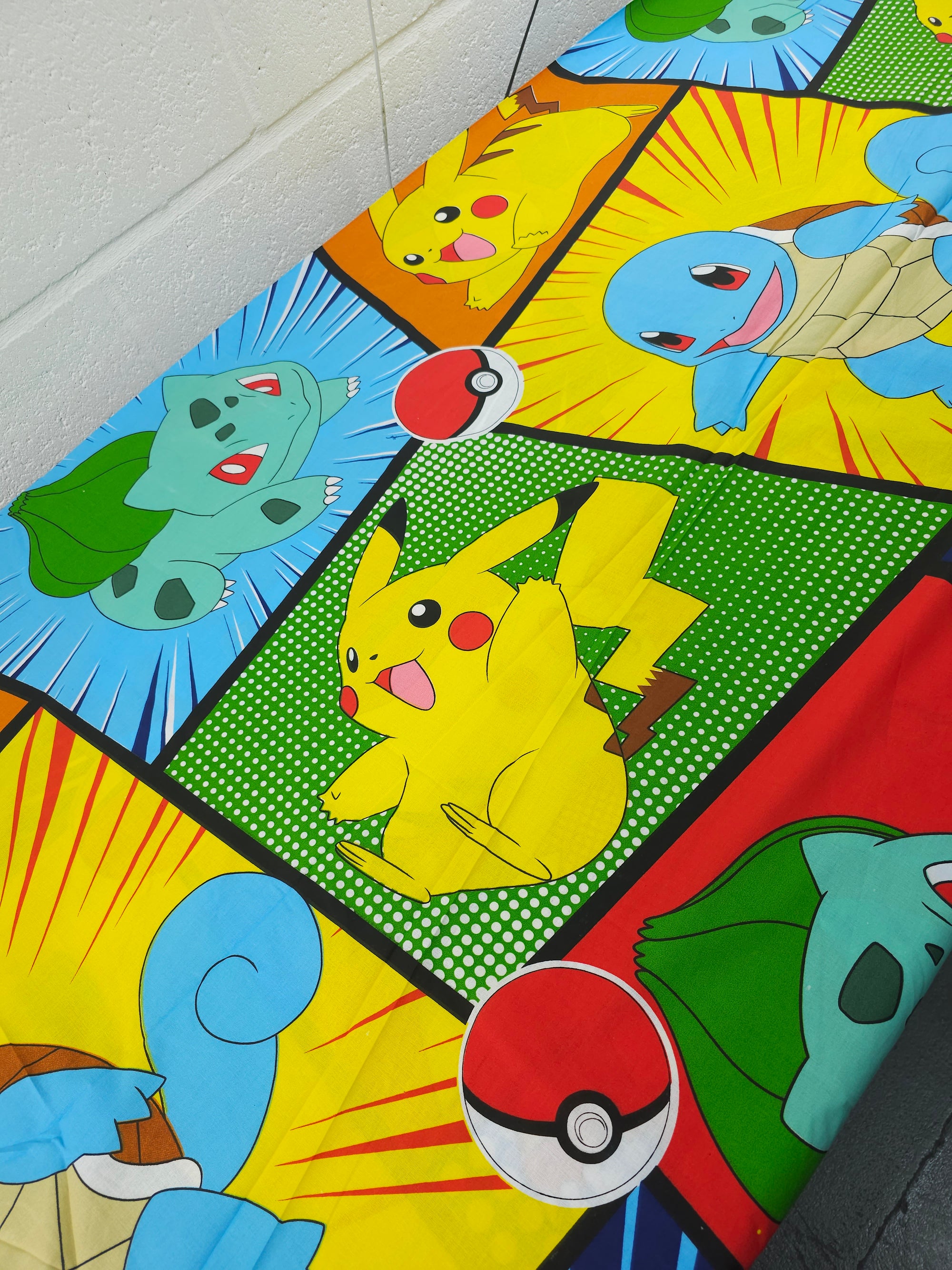 Pokemon Retro 100% Cotton 82" *EXTRA WIDE* - Tesco