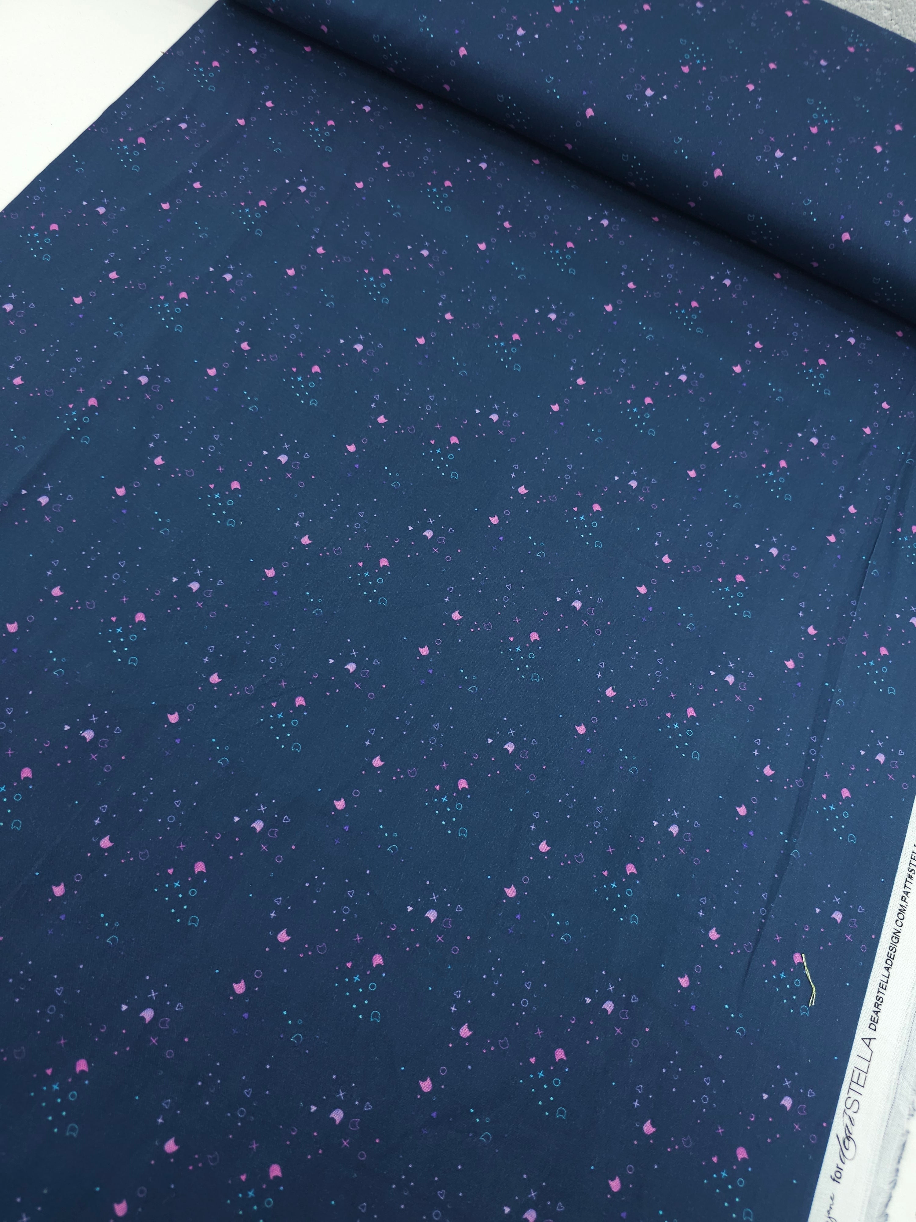 Petrol Navy Kitty Litter 100% Cotton - Pammie Jane