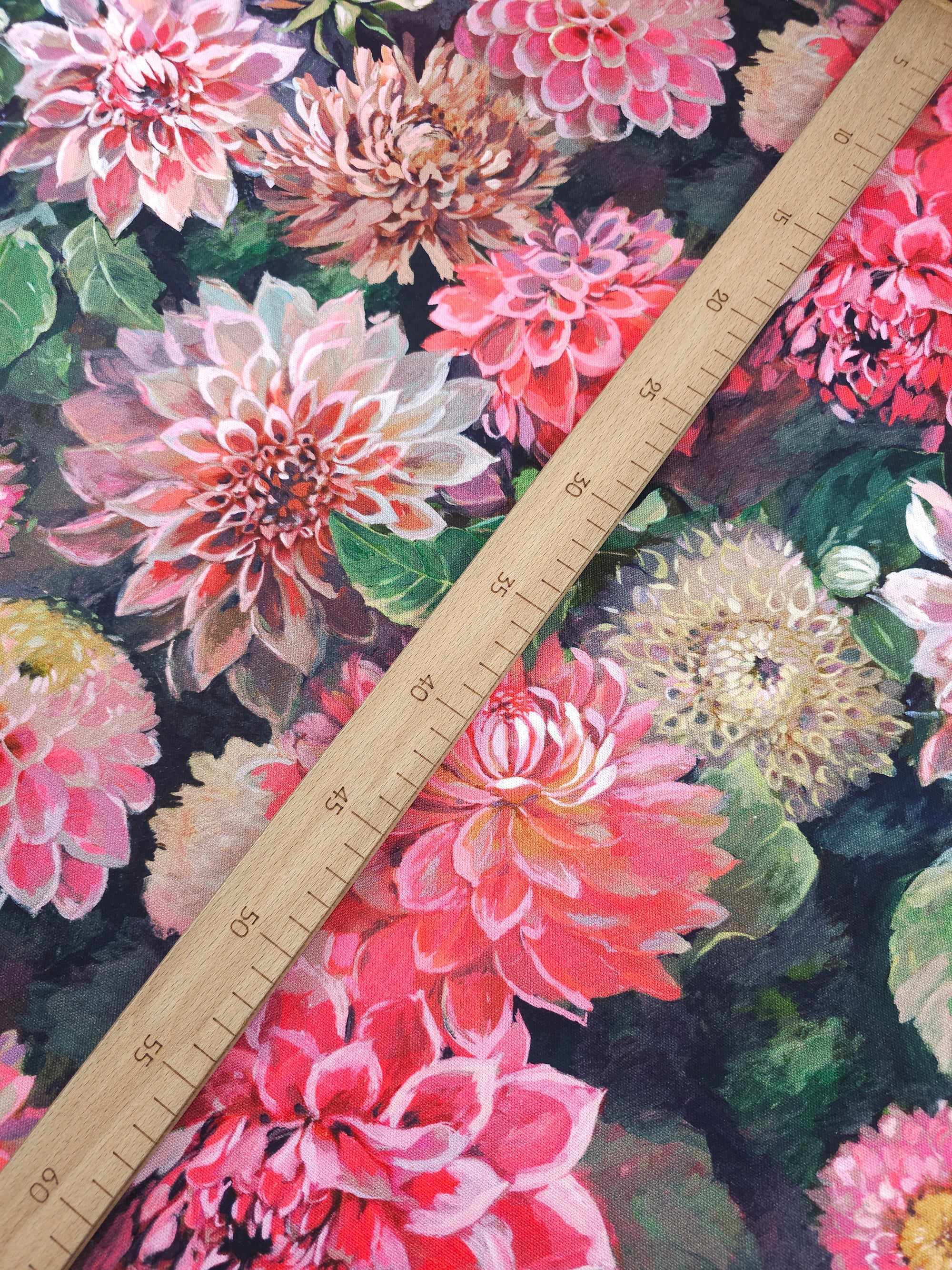 Peonie Wildflowers Lightweight Canvas Cotton