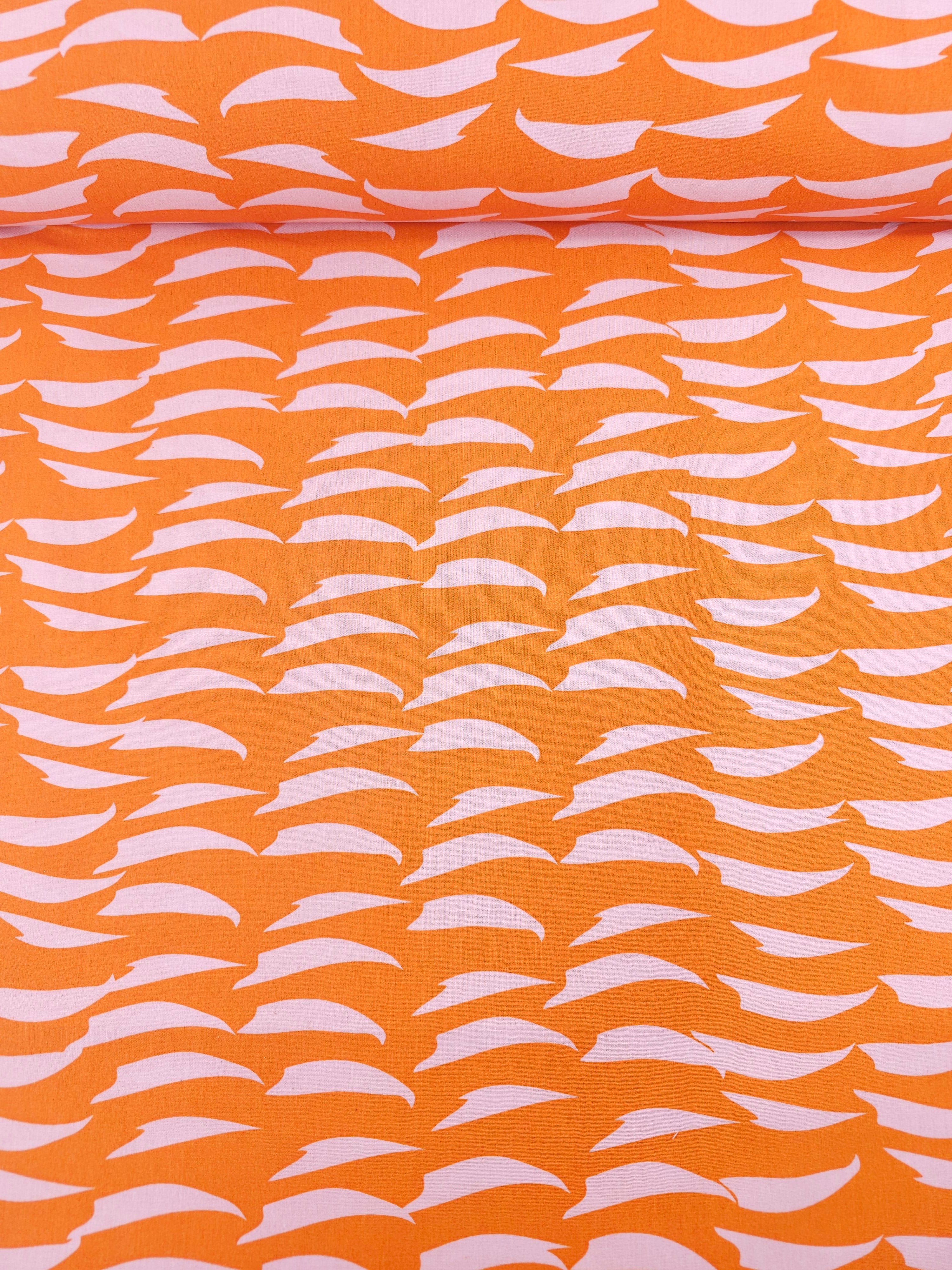 Orange Pink Stripe 100% Cotton 86” - Ikea *EXTRA WIDE*