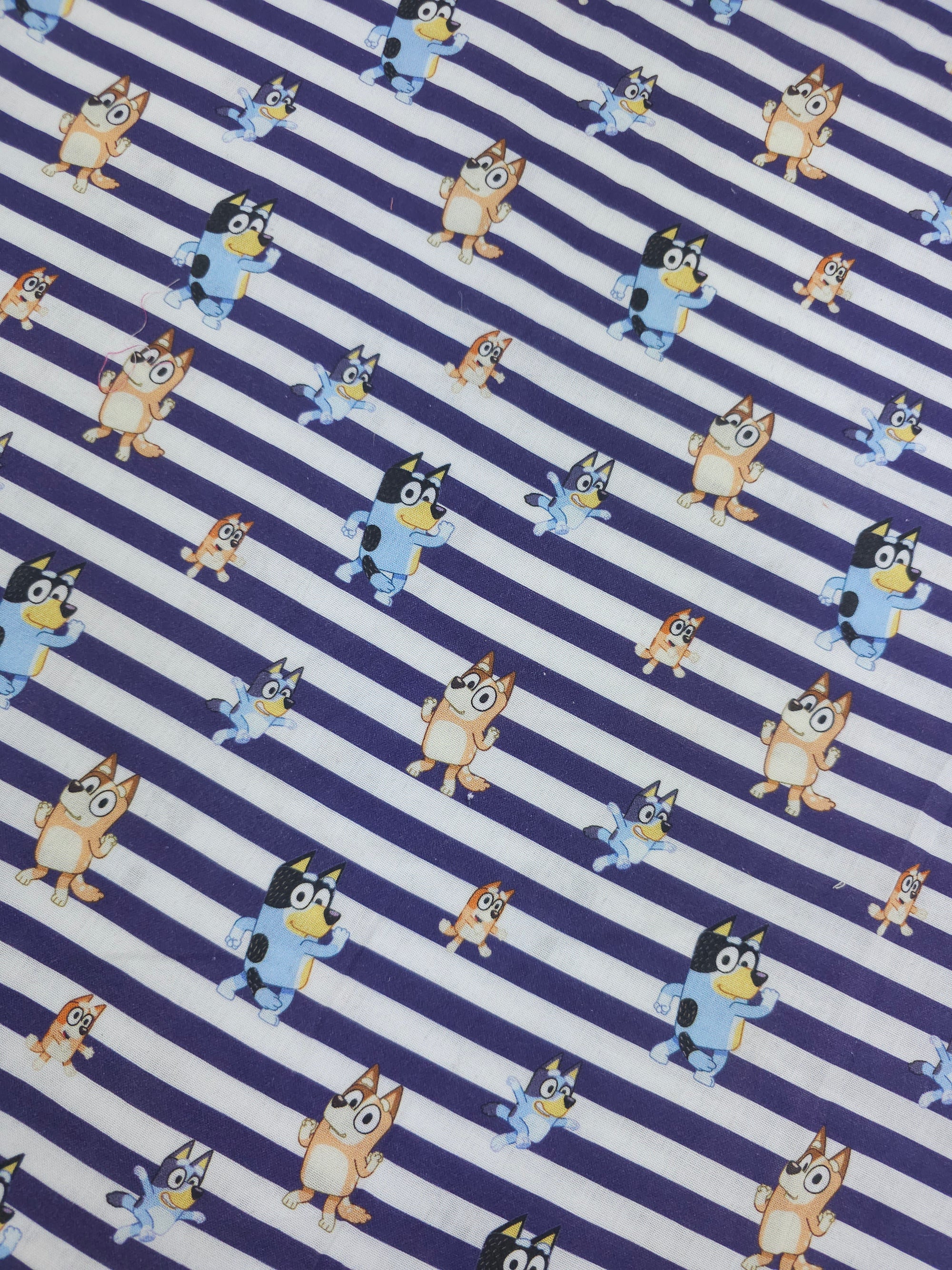 Stripe Bluey and Family Dancing 100% Cotton
