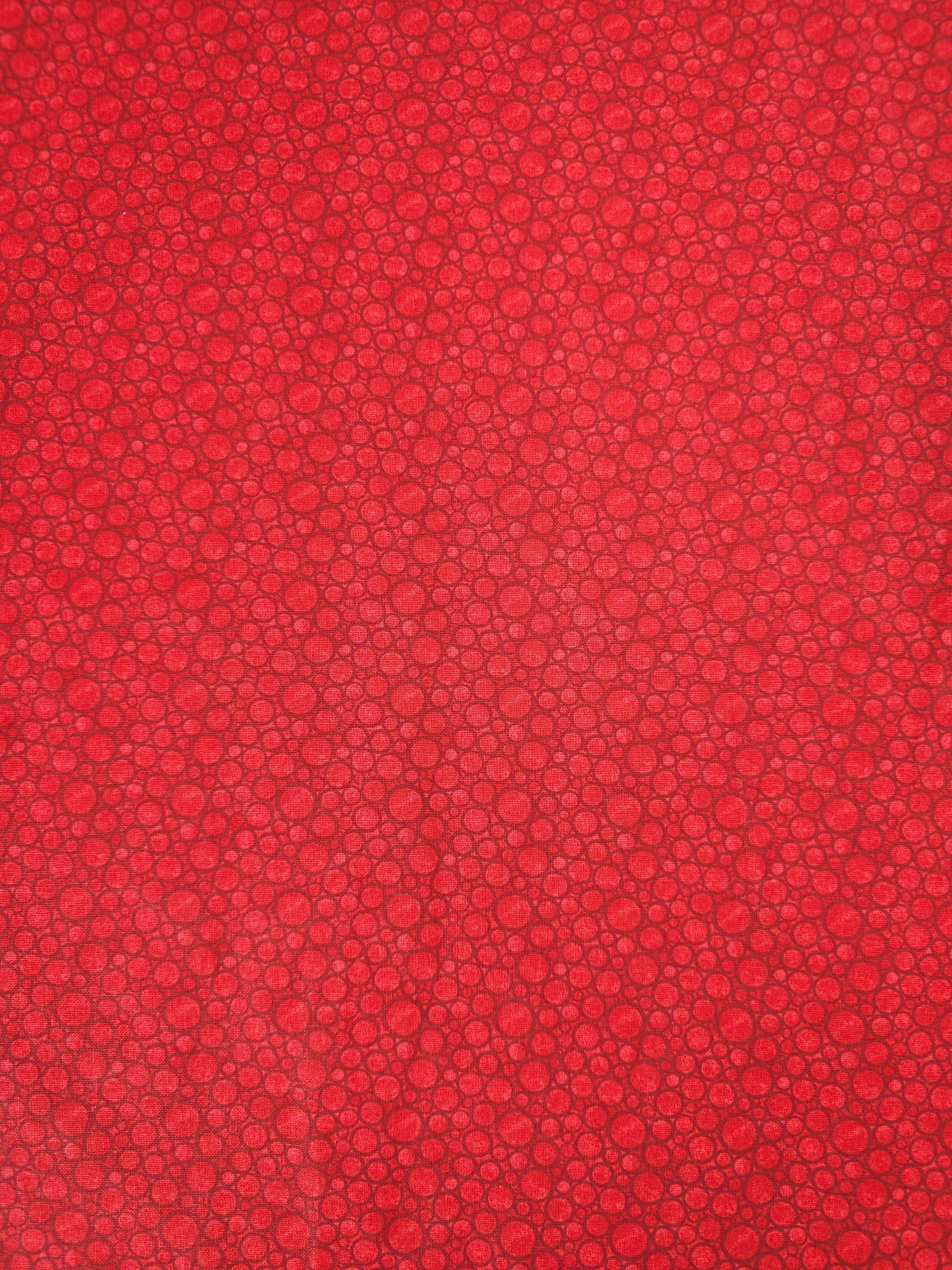 Red Irregular Mini Circle 100% Cotton