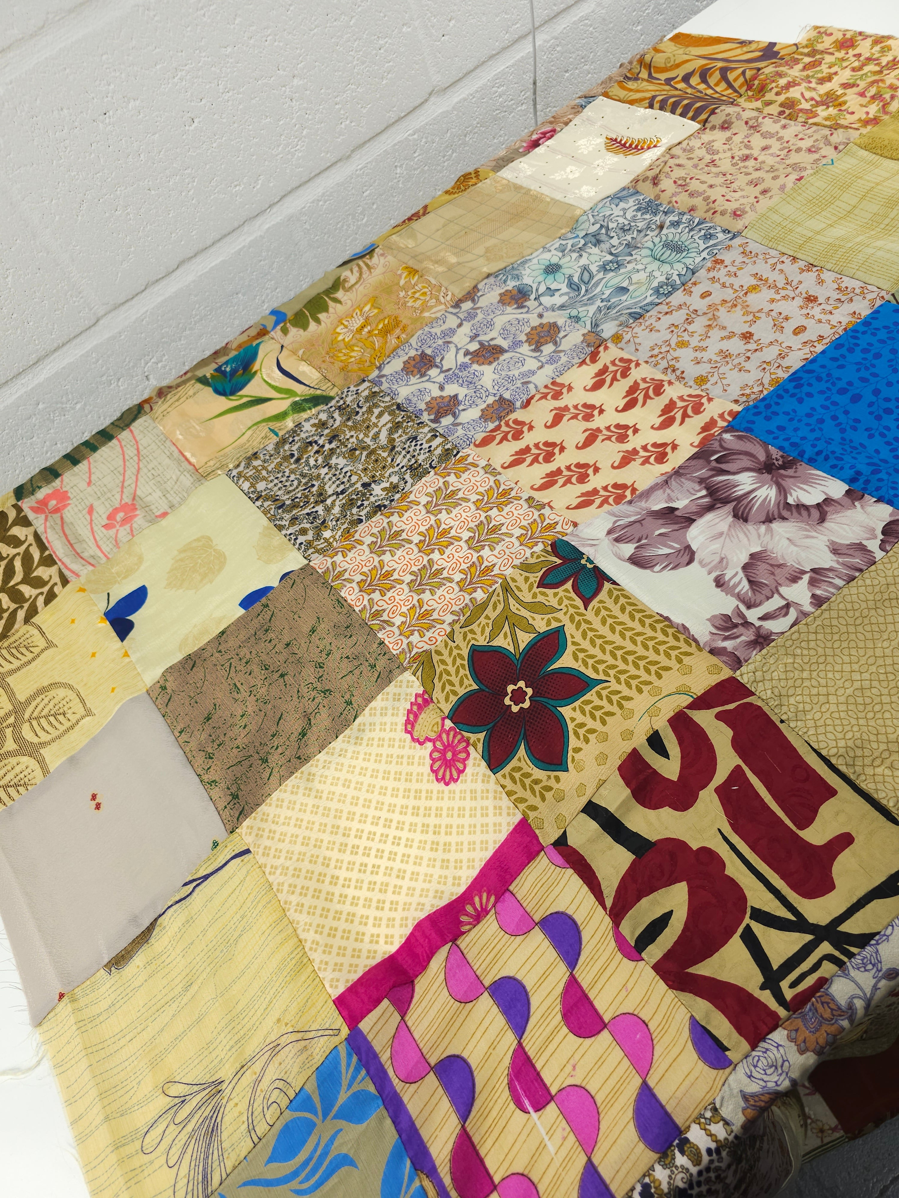Multi Pattern Silk Patchwork