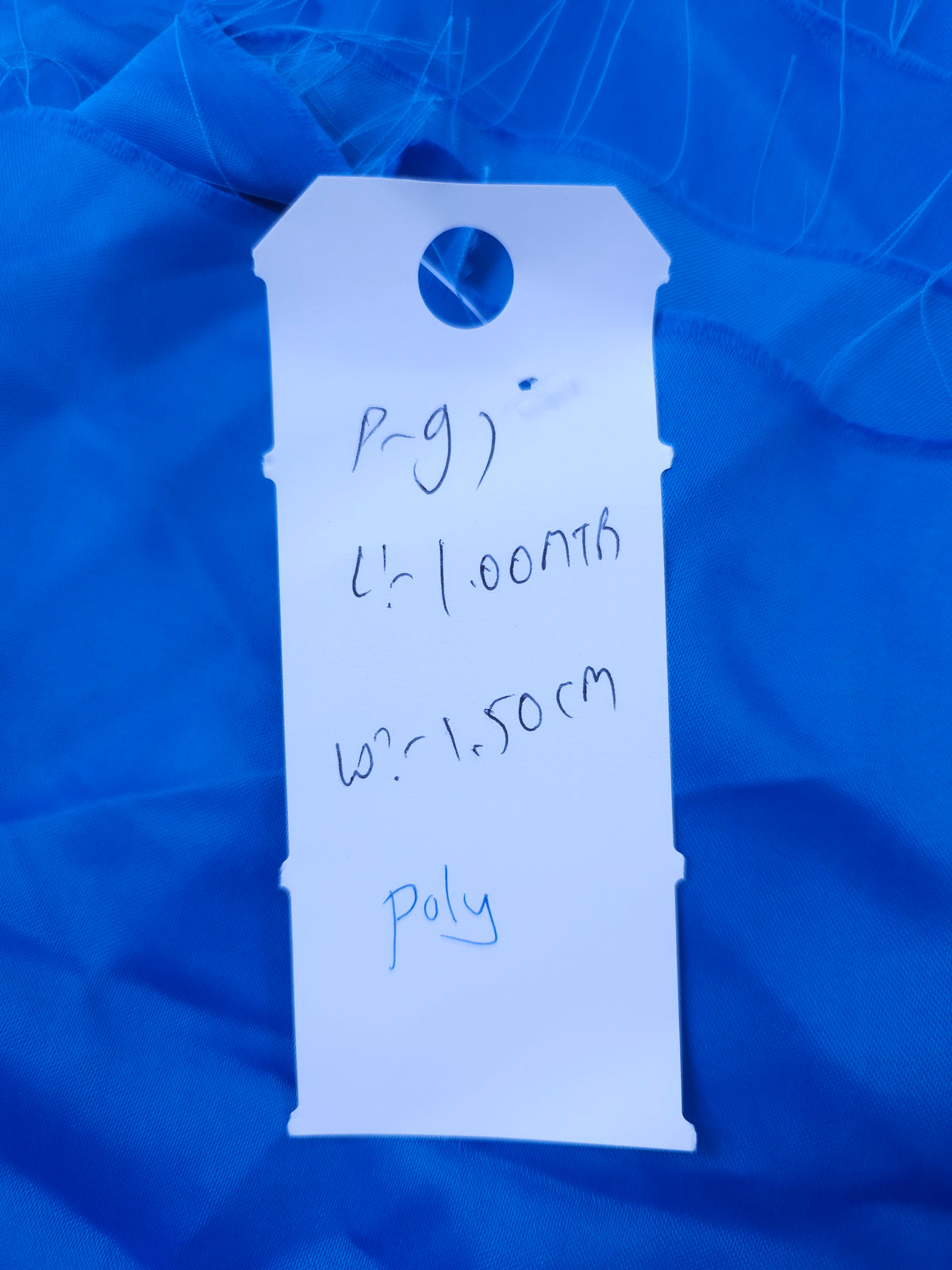 Bright blue Polyester- 1m piece
