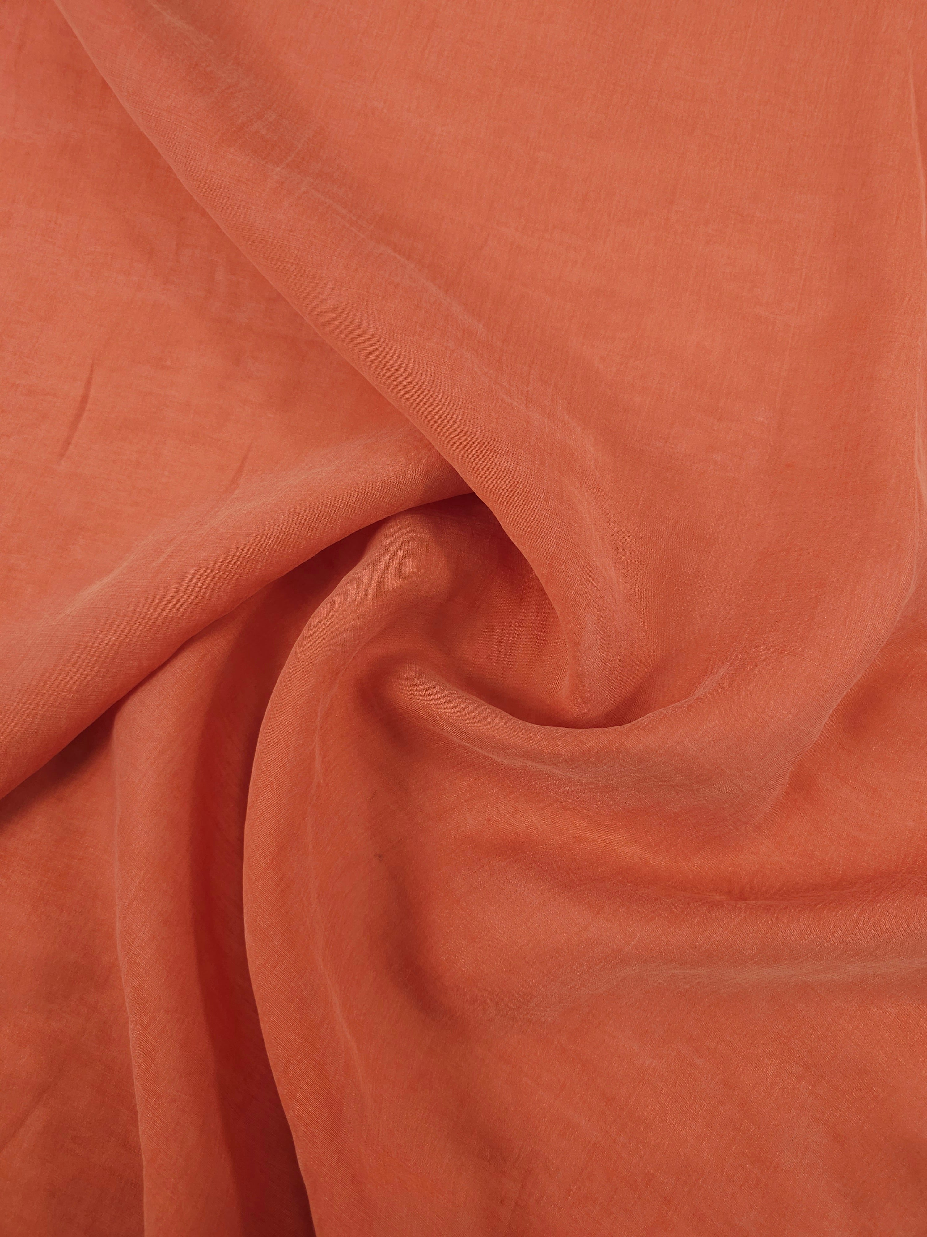 Orange Lightweight Sandwashed Cupro