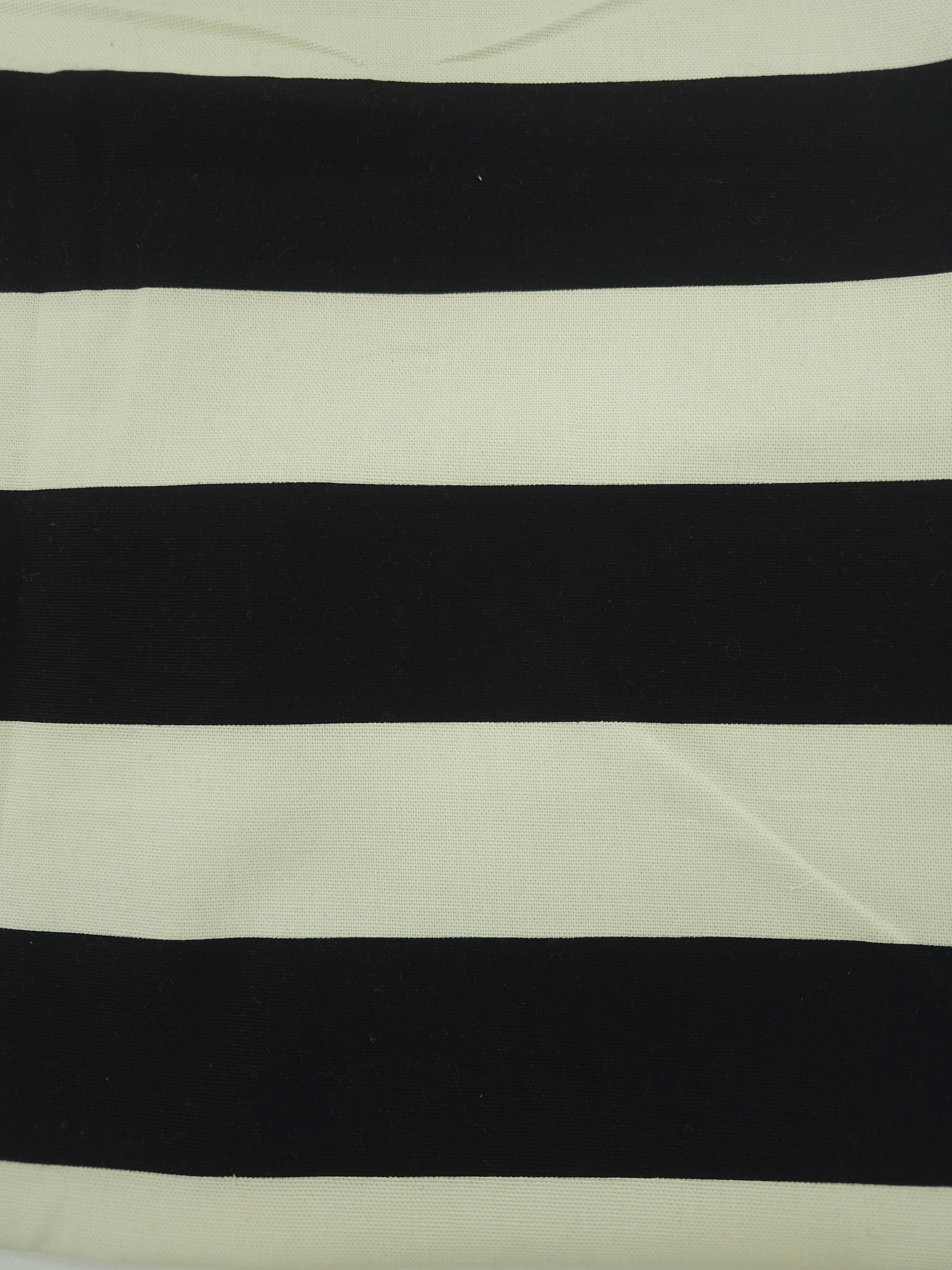 Black striped Cotton- 1m piece
