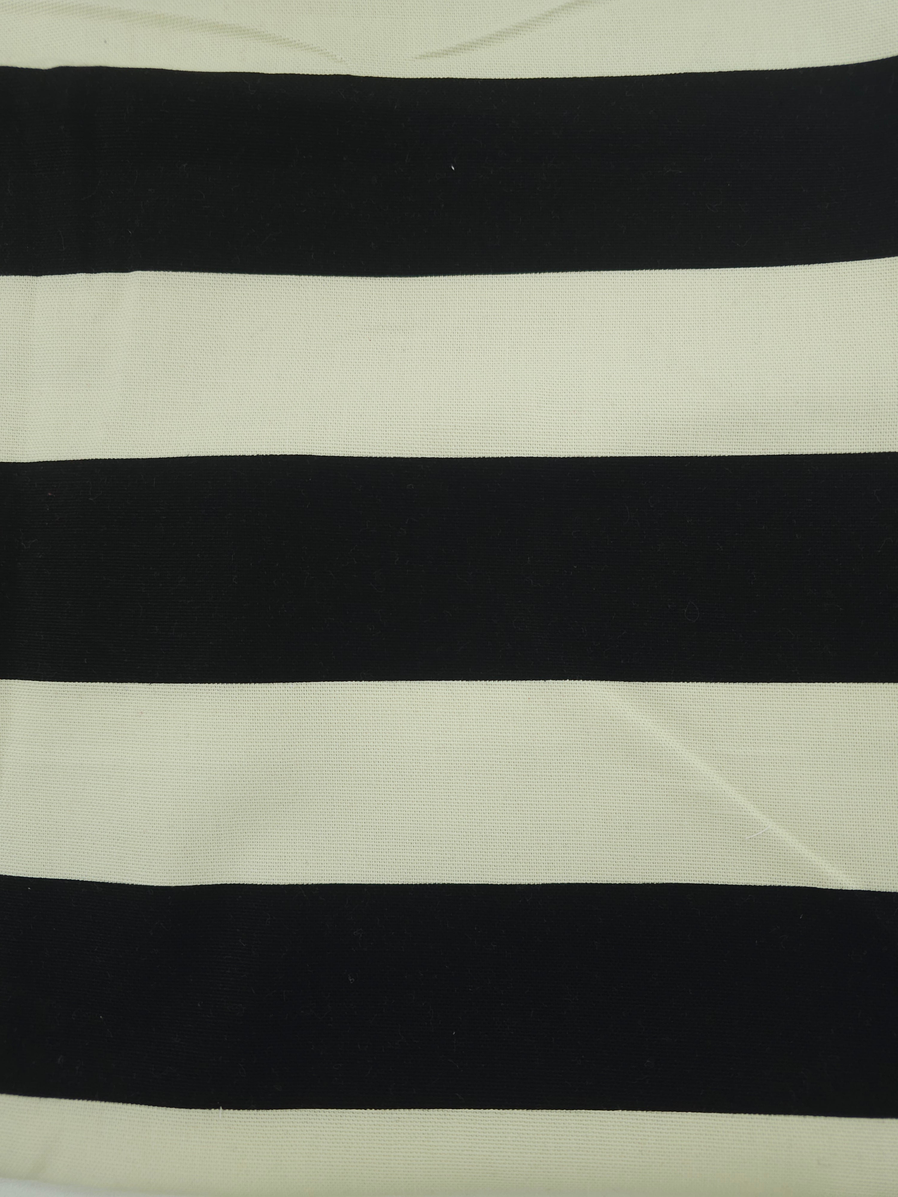 Black striped Cotton- 1m piece