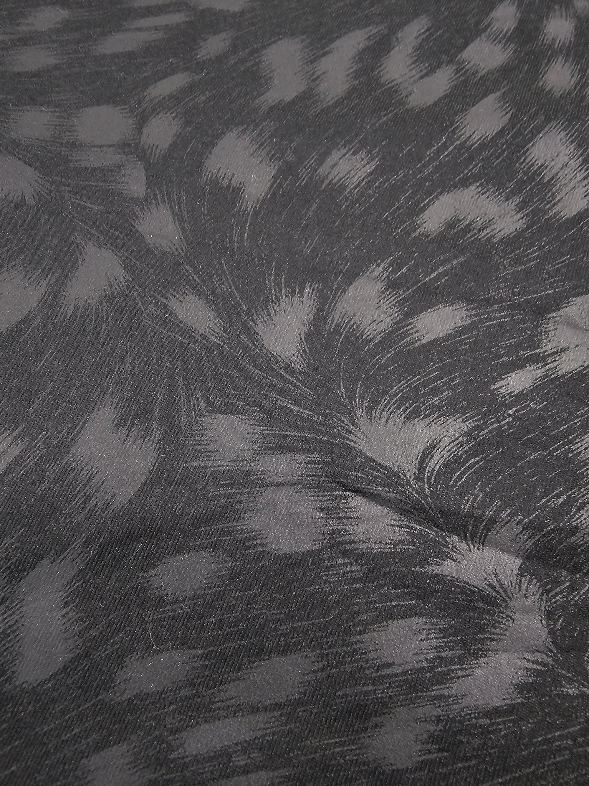 Black Animal Print Sateen - 2m Piece