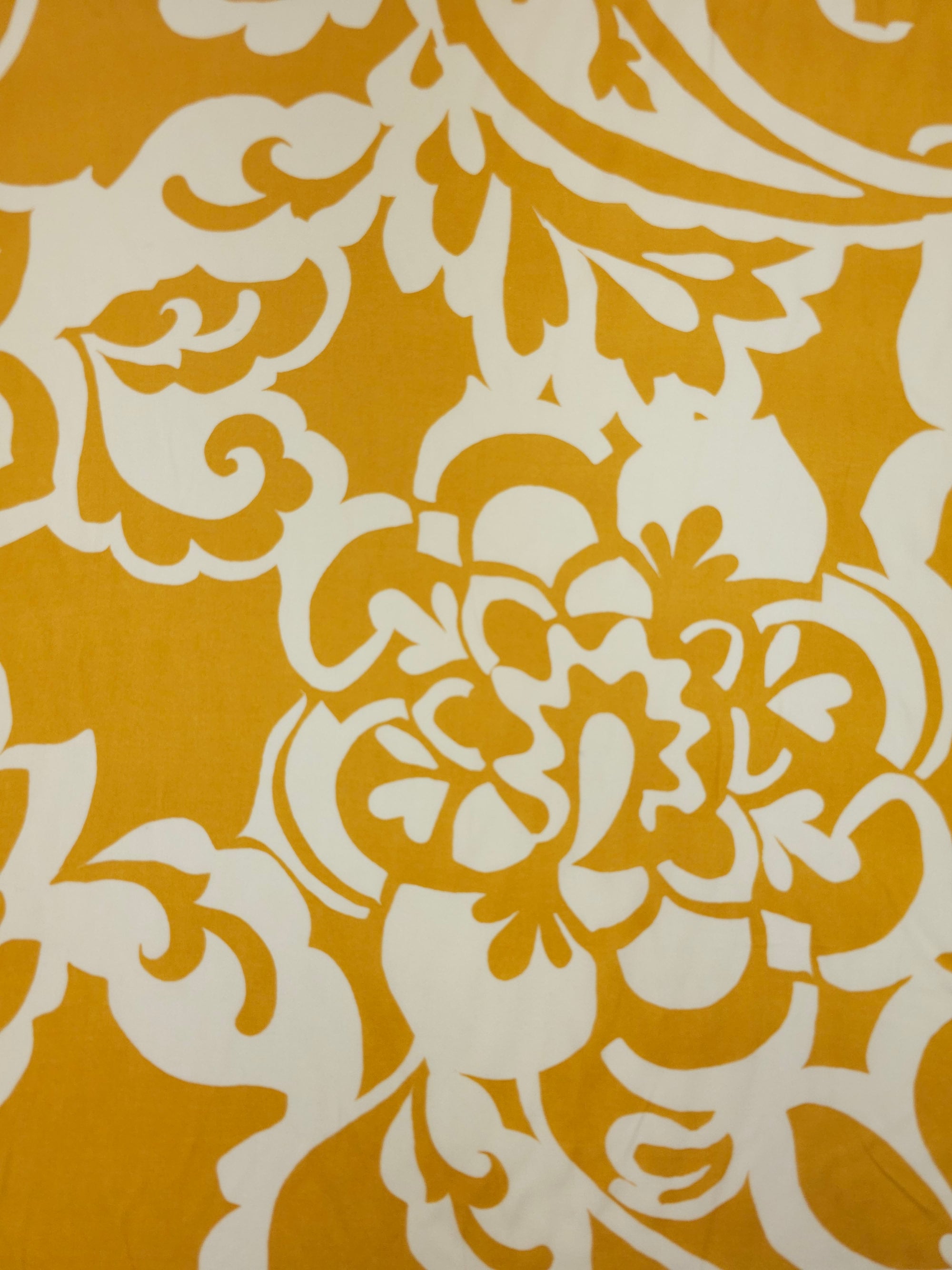 Marigold Majestic Floral Viscose Voile