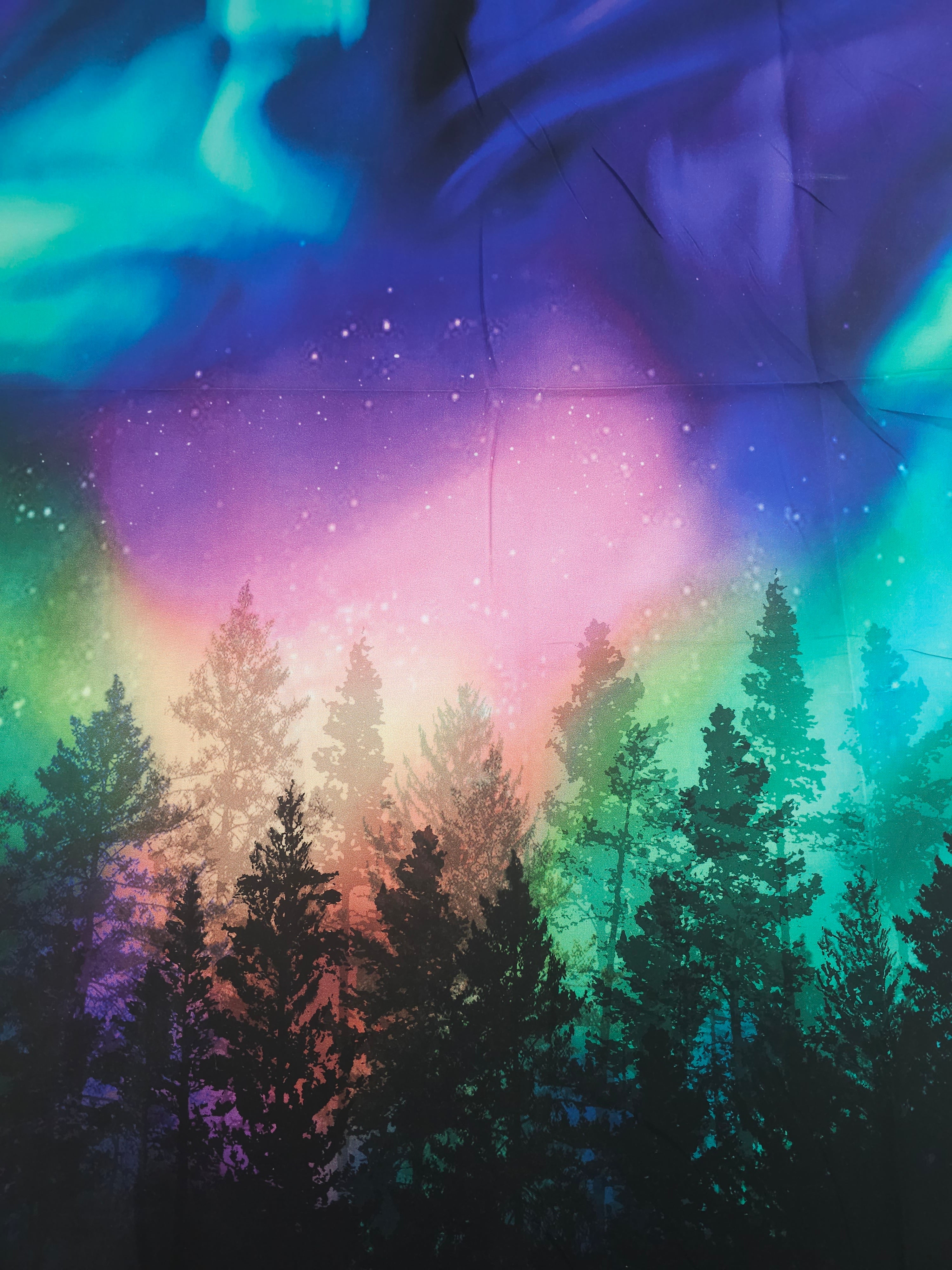 Forest Trees Aurora 100% Cotton