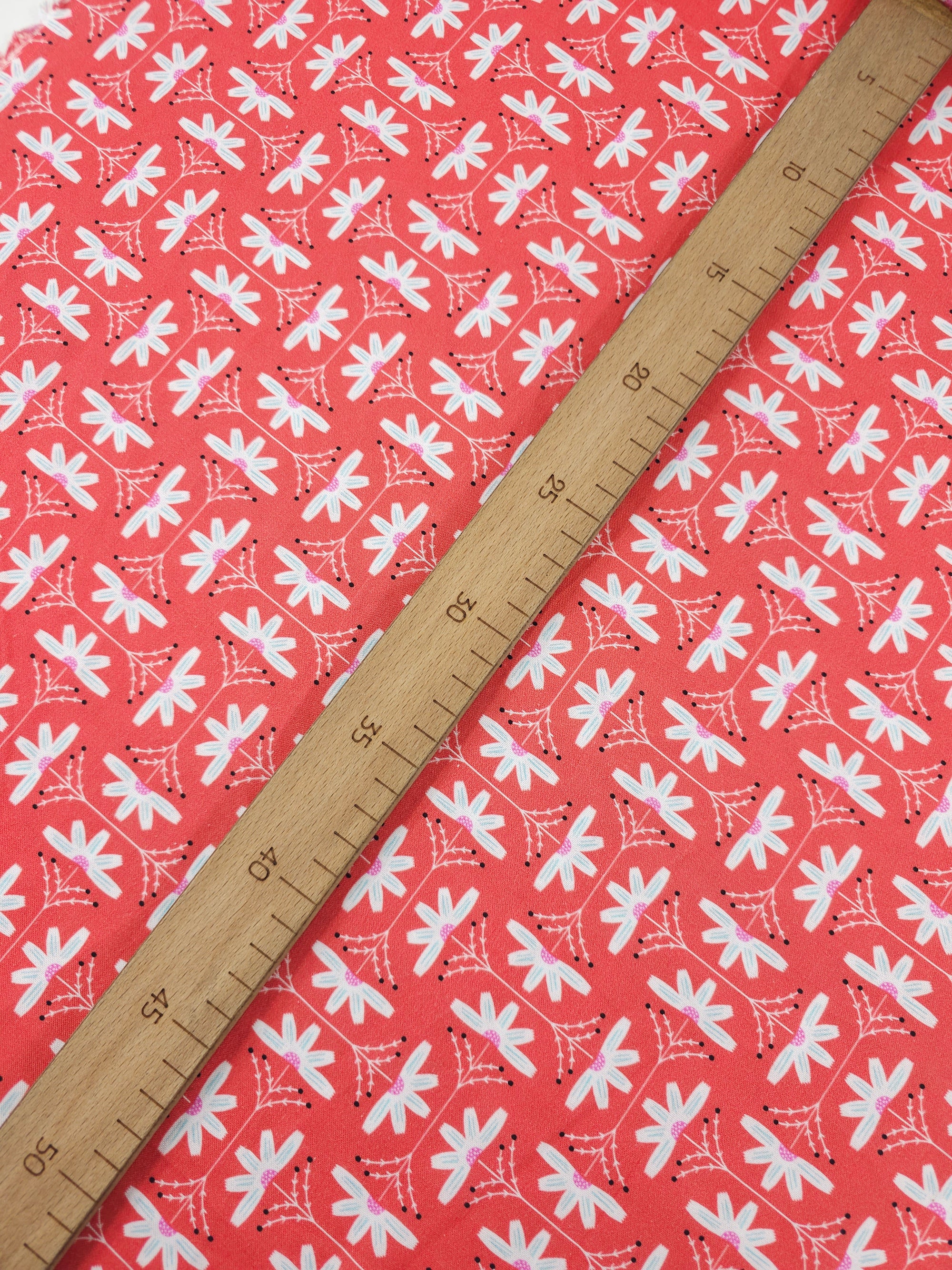 Coral Meadows Abloom 100% Cotton