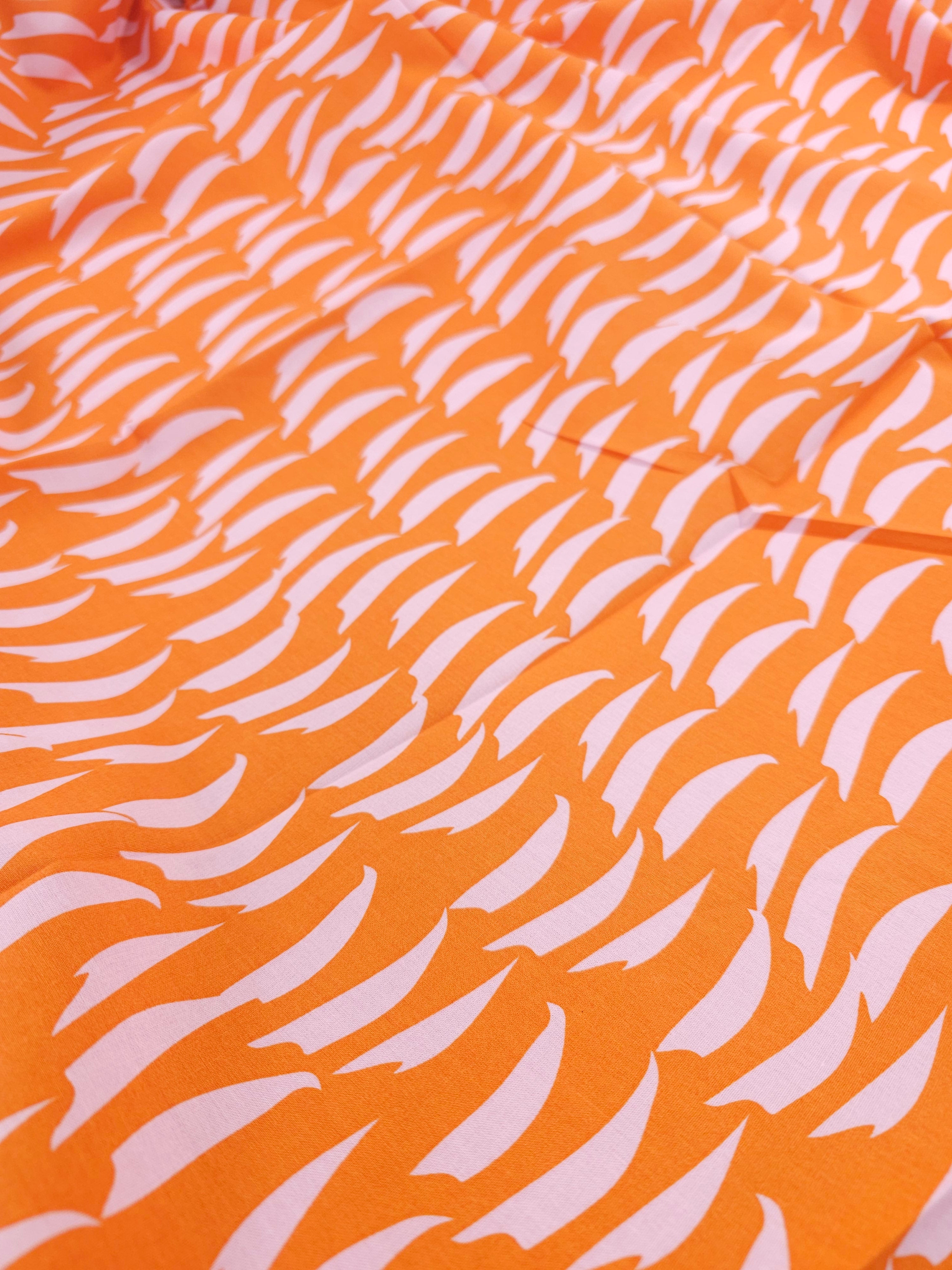 Orange Pink Stripe 100% Cotton 86” - Ikea *EXTRA WIDE*
