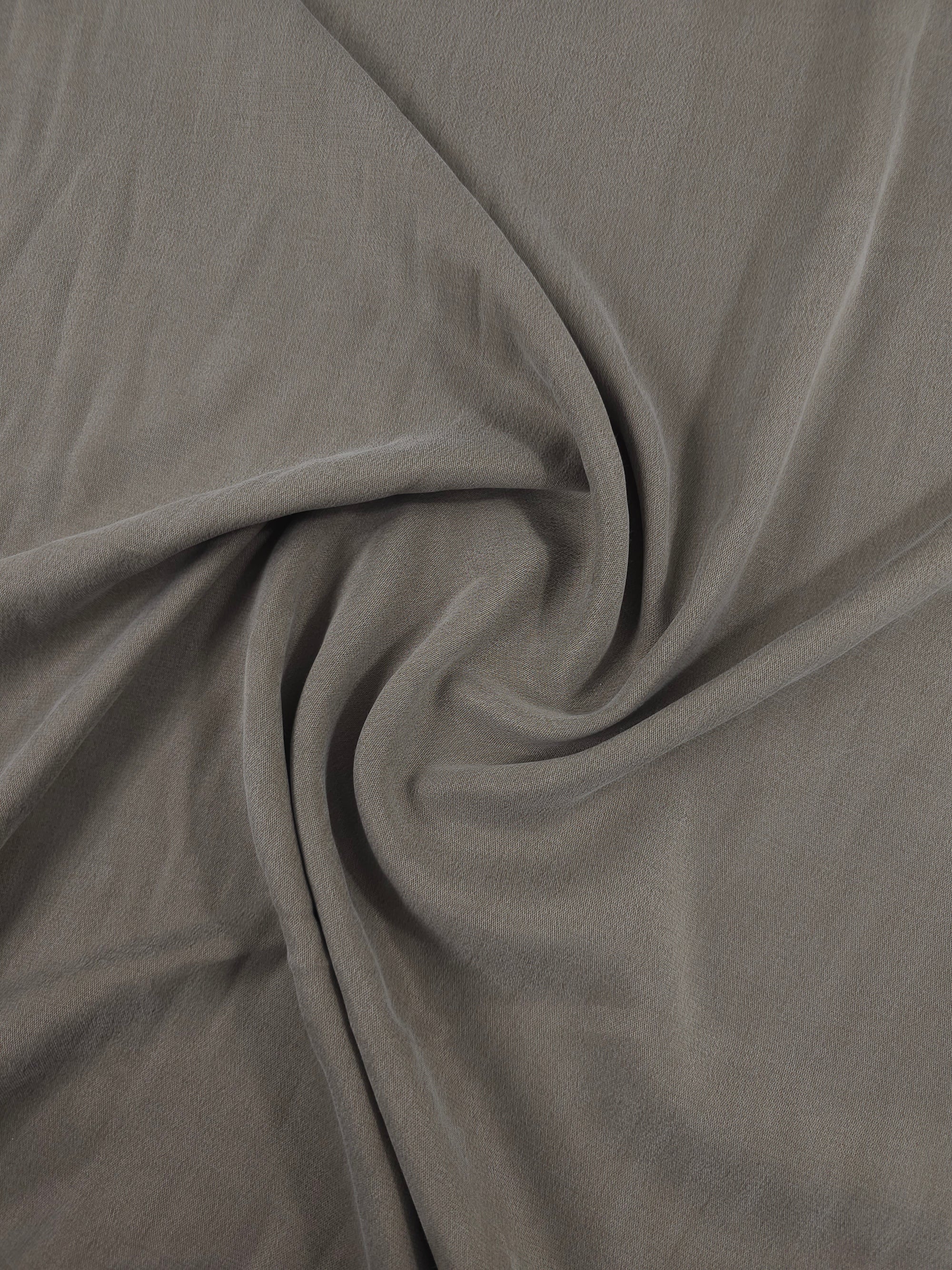 Taupe Sandwashed Cupro Viscose