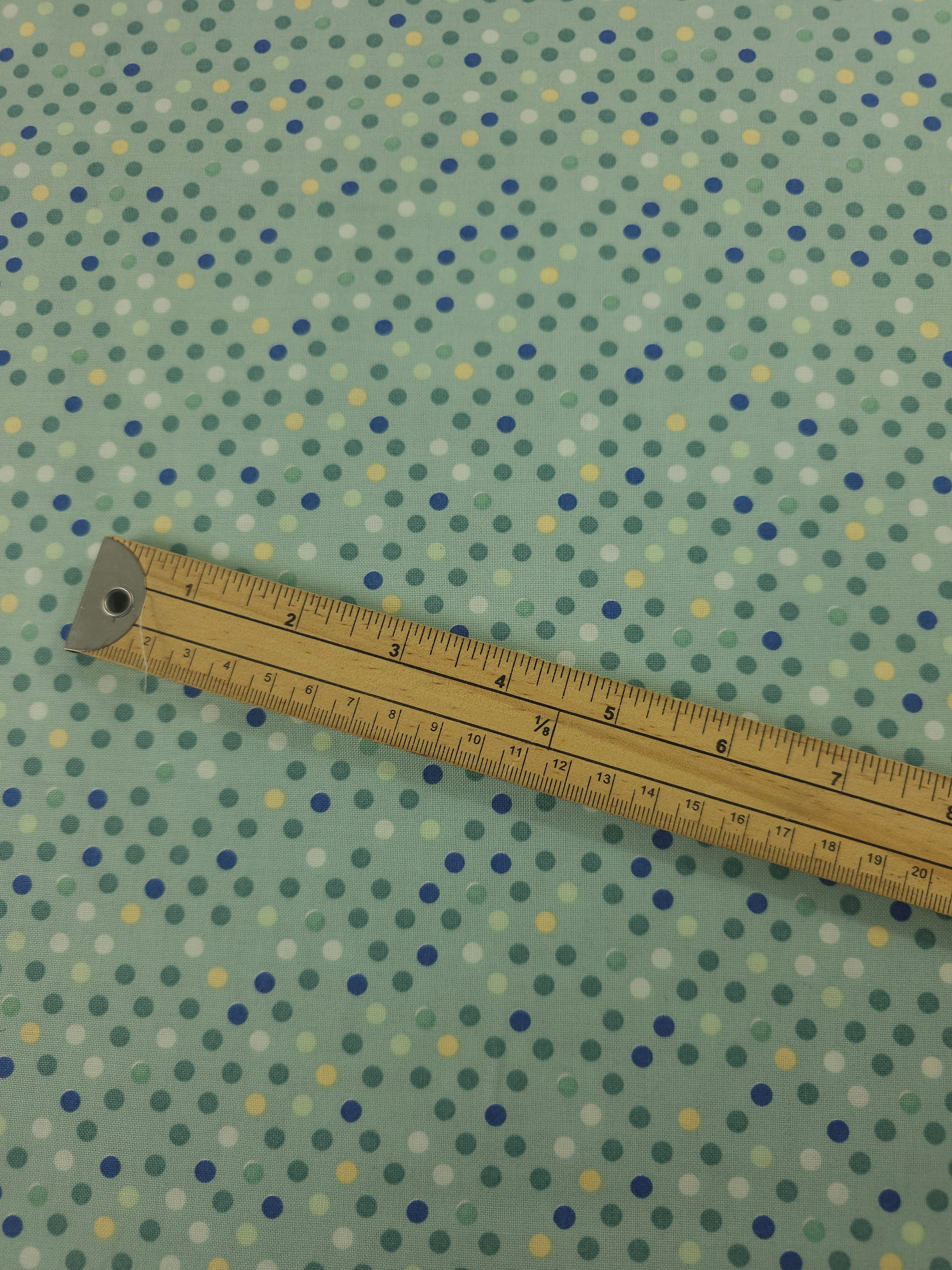 Sage Green Polka Spot 100% Cotton