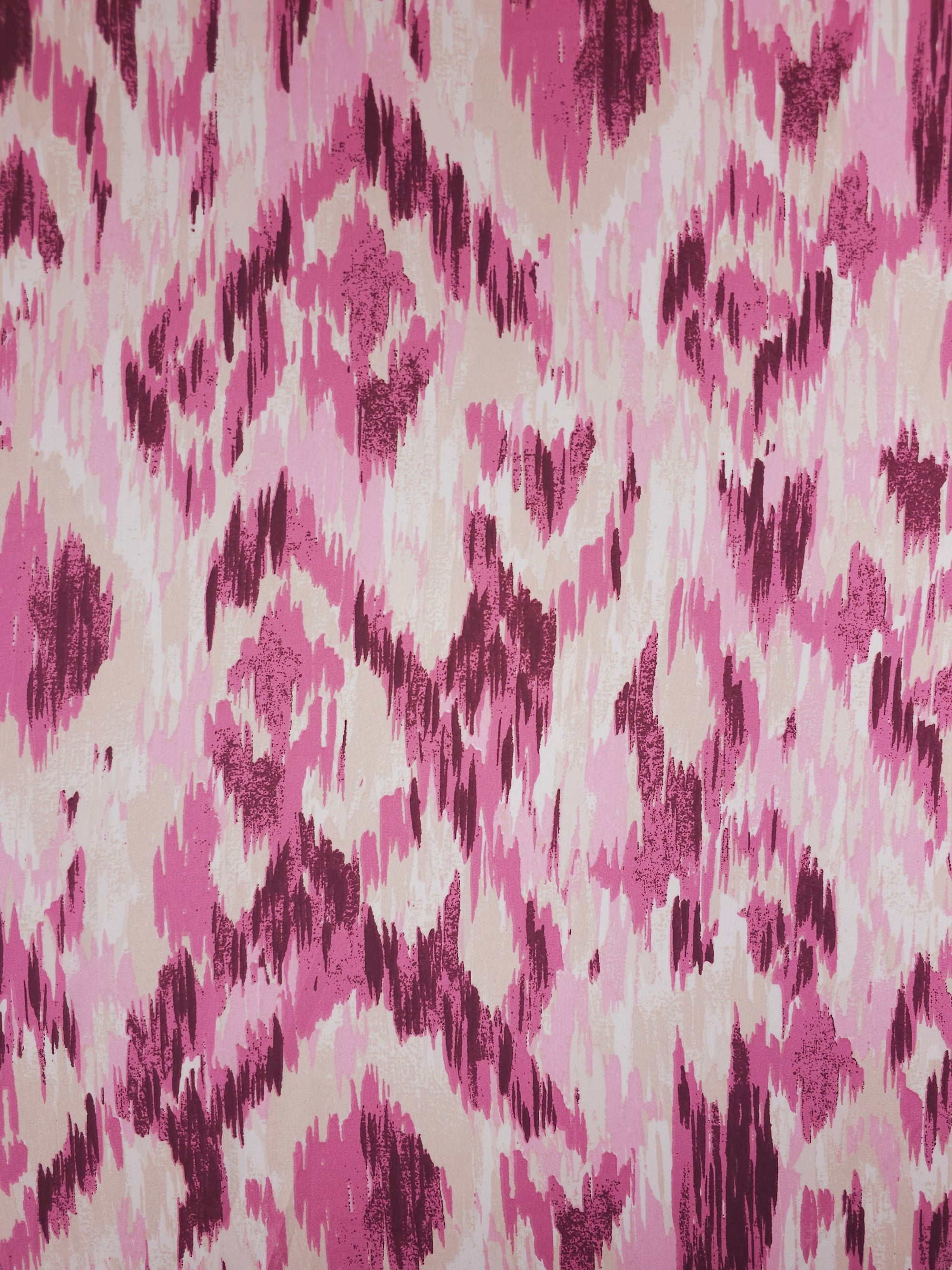 Cream/Pinky Mauve Blur Damask Satin