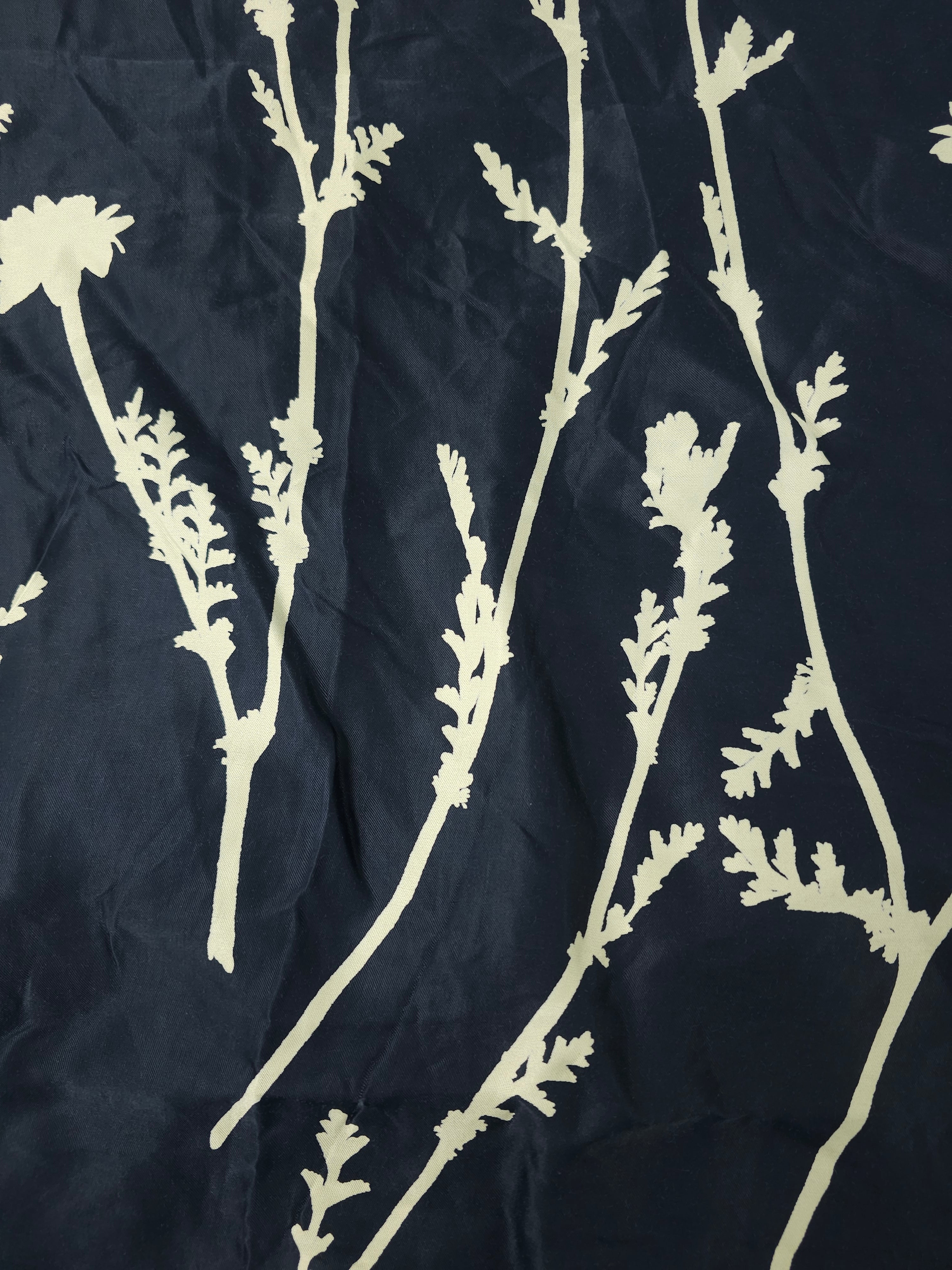 Dark thistle stem Viscose sateen- 3m piece