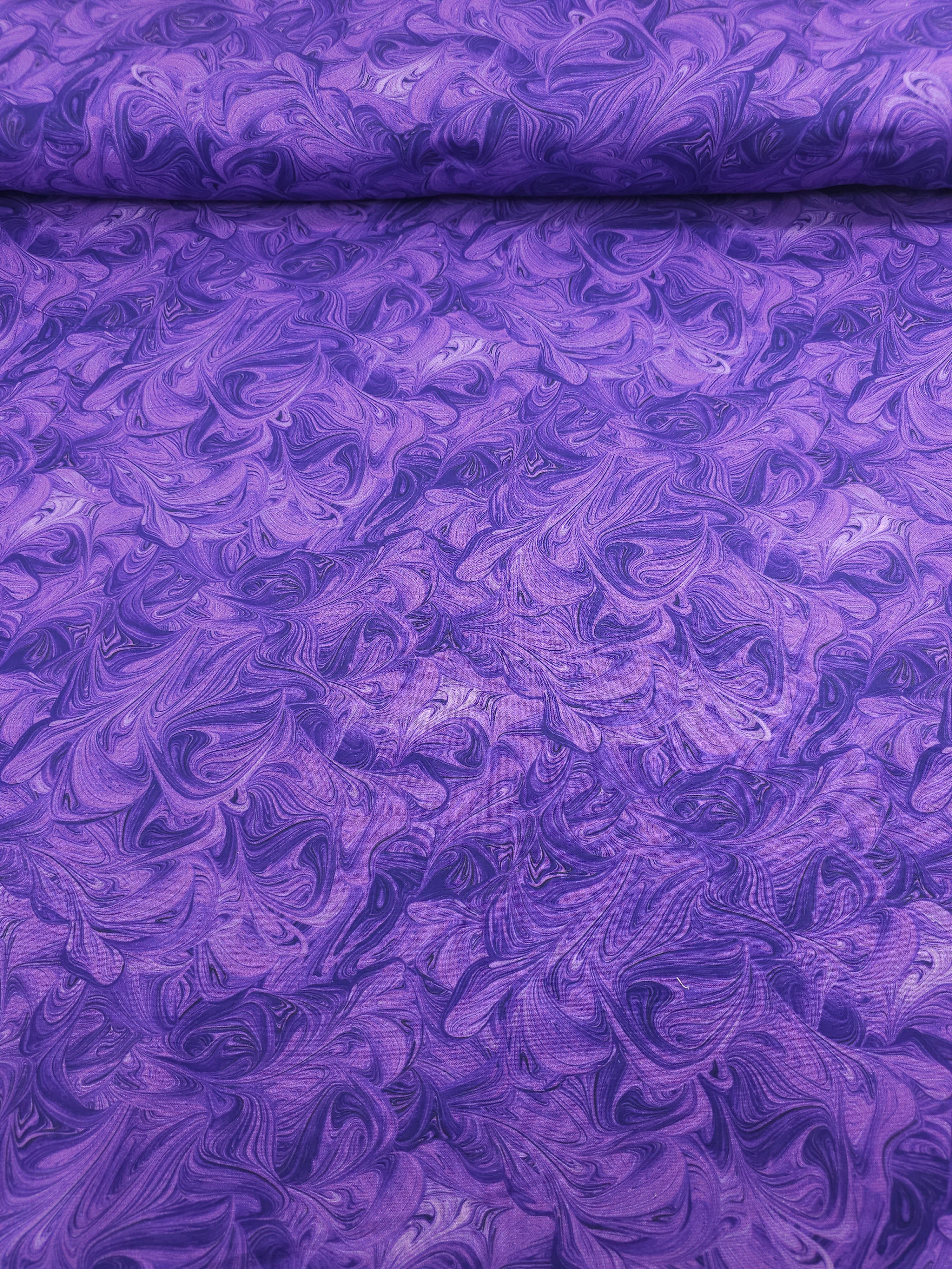 Purple Marble Swirl 100% Cotton 116" *EXTRA WIDE*