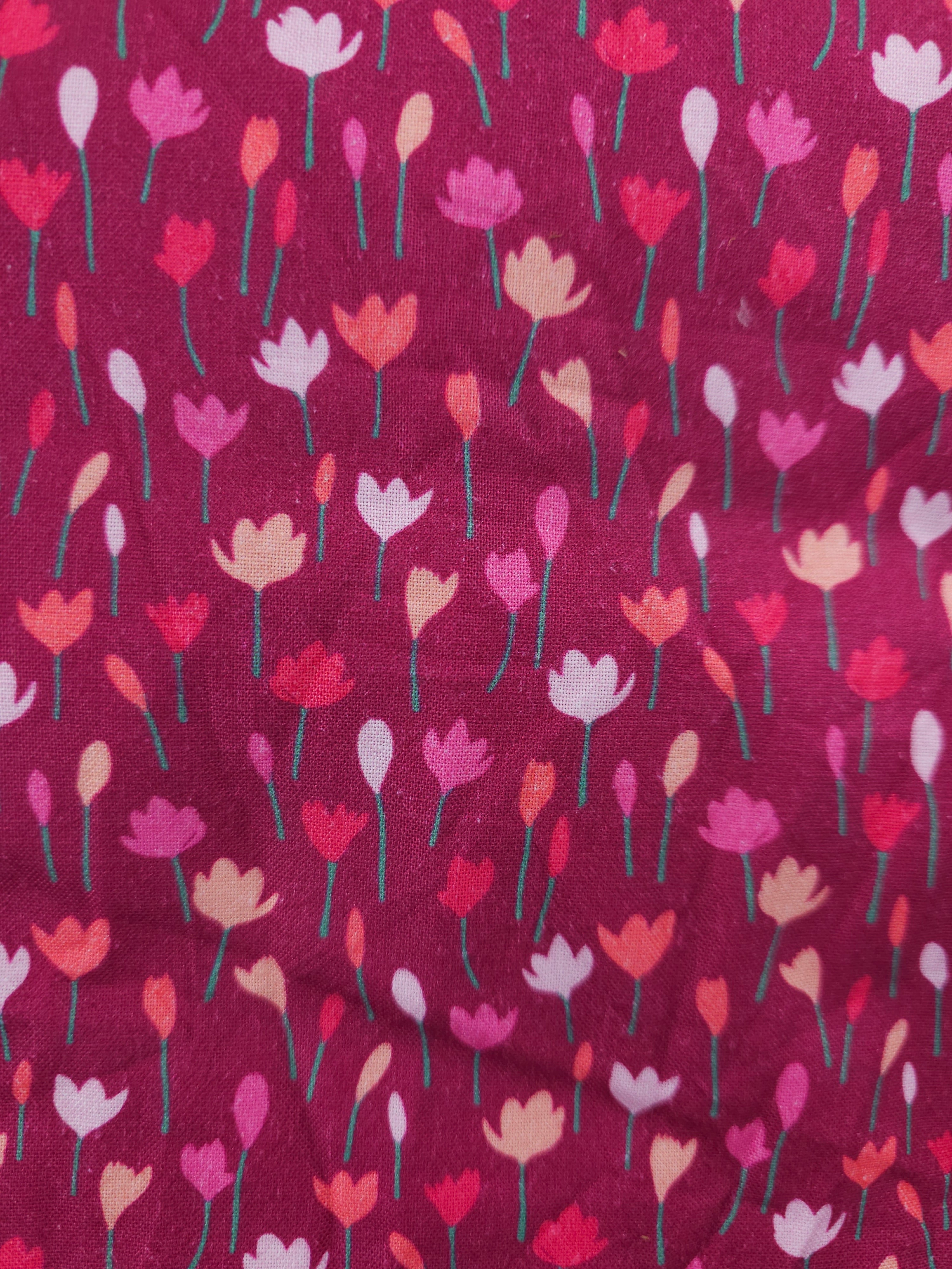 Magenta Meadow Cotton - 3.2m Piece