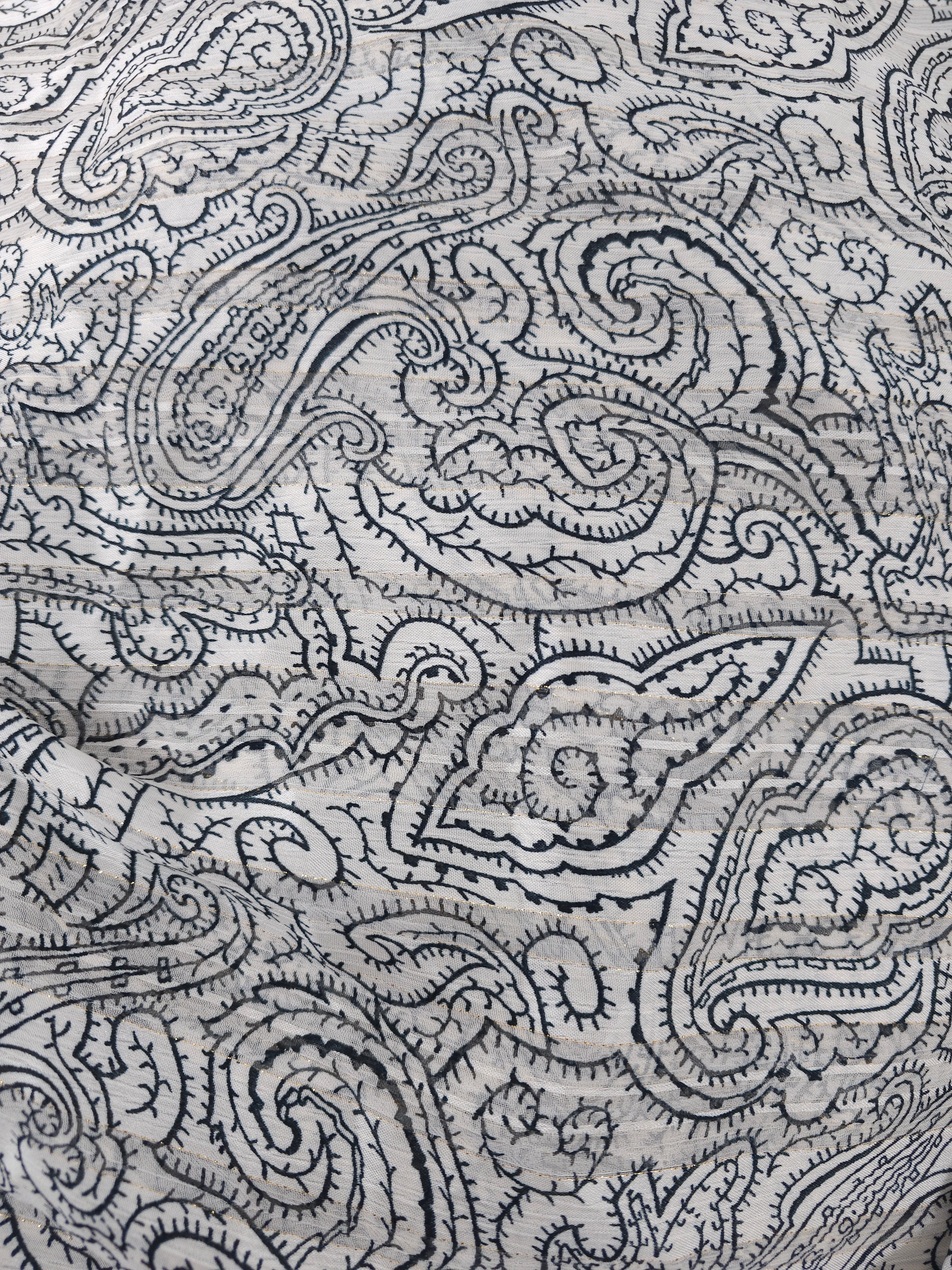 Shimmer line art Viscose- 5m piece