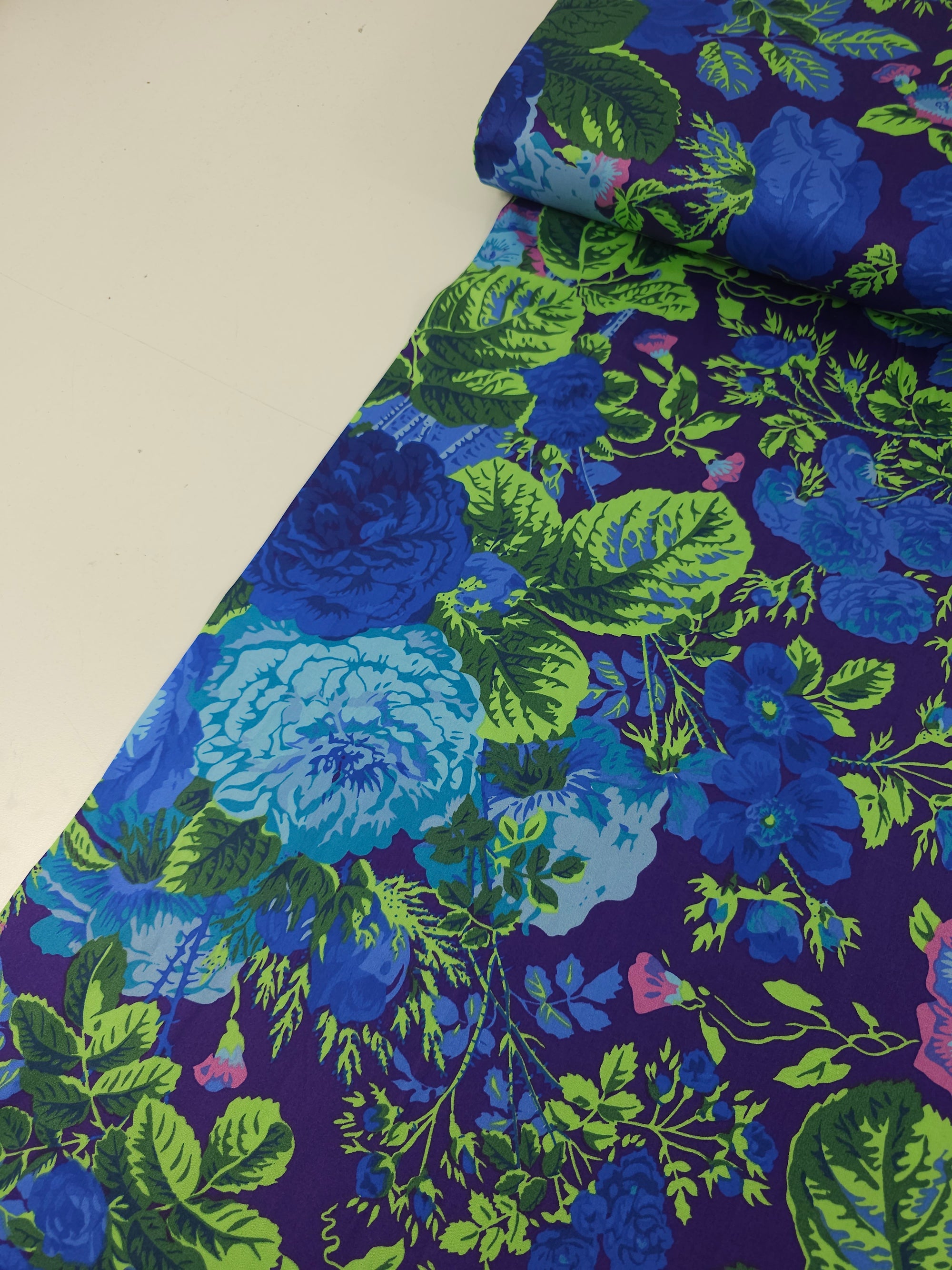 Deep Gradi Floral Cotton Sateen 106" - Kaffe Fassett *EXTRA WIDE*