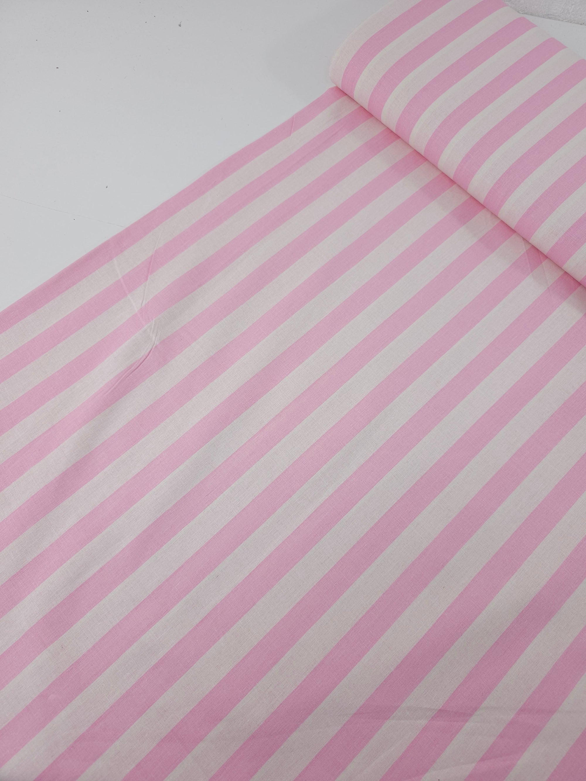 Bubblegum Pink Stripe 100% Cotton *EXTRA WIDE*