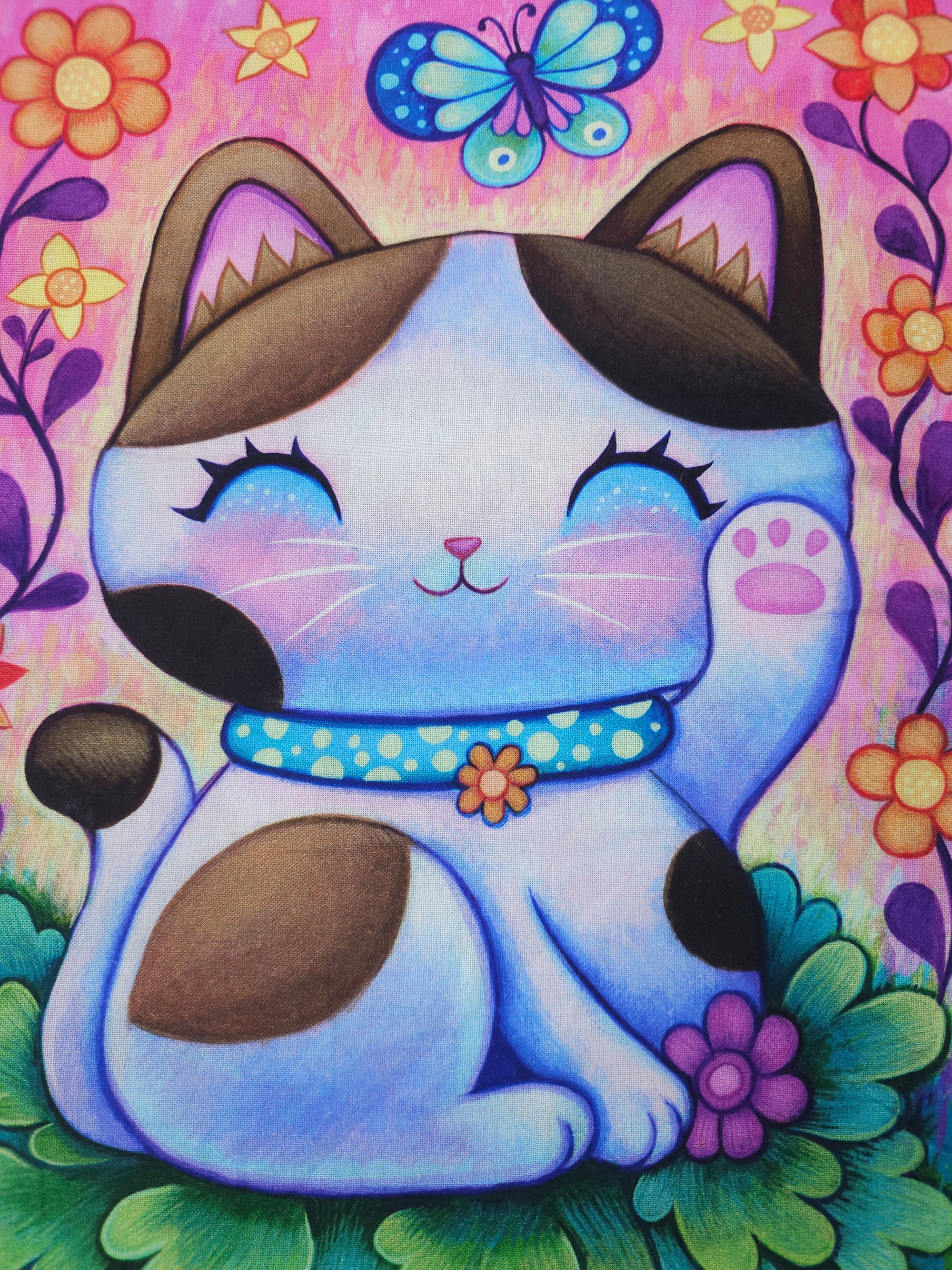 Cat Naps Crazy Kitties 100% Cotton *PANEL*