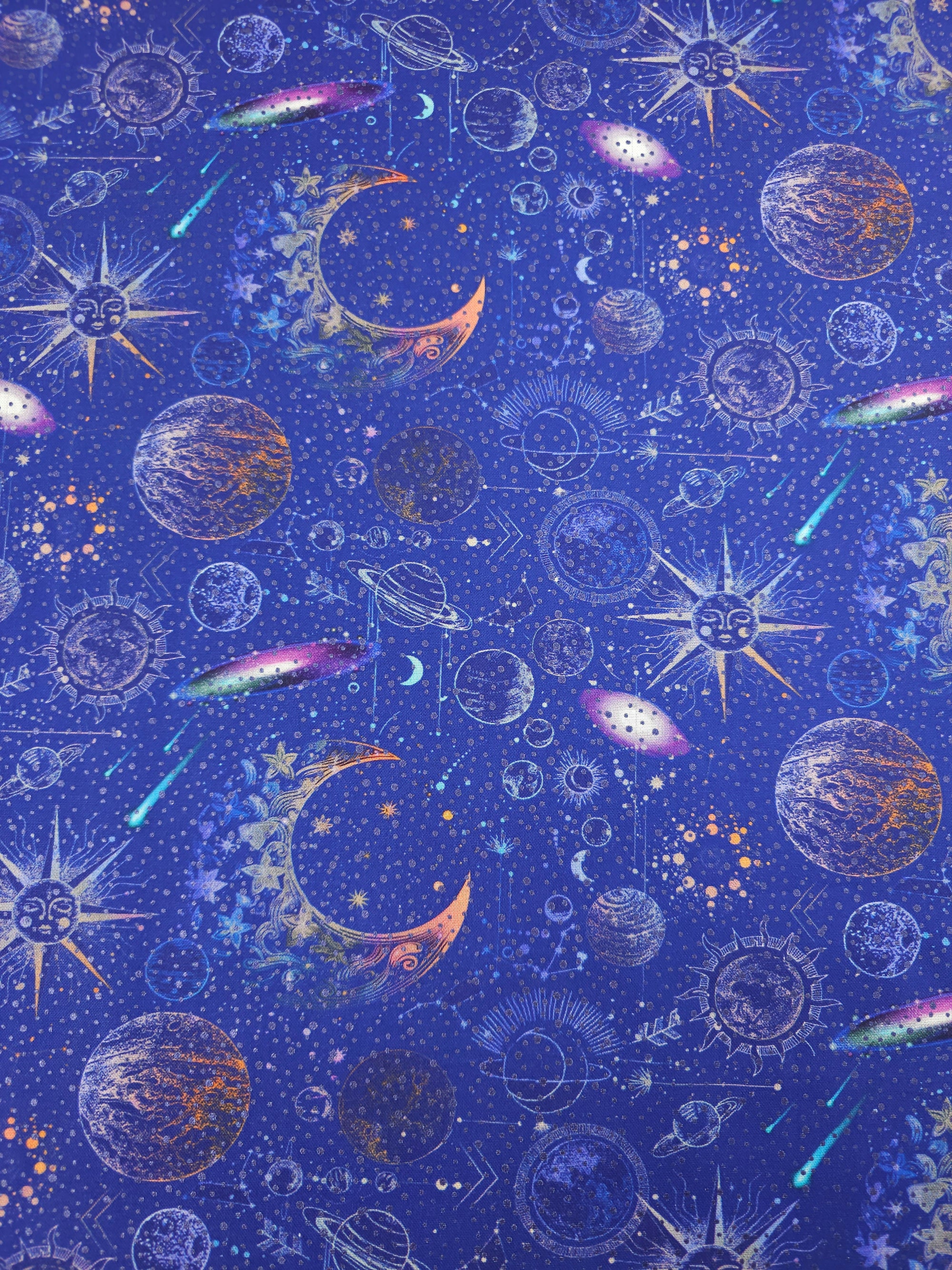 Indigo Blue Astronomical Skies 100% Cotton - Benartex