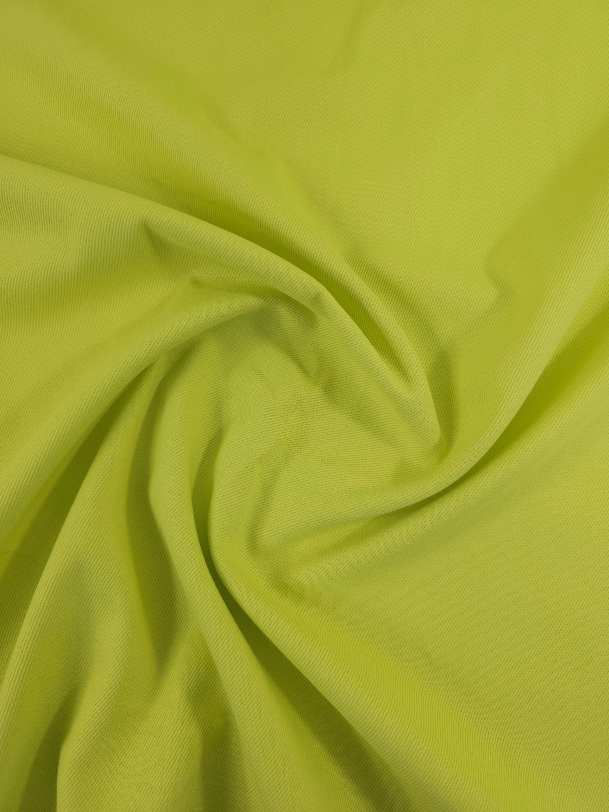 Lime Yellow Twill Denim