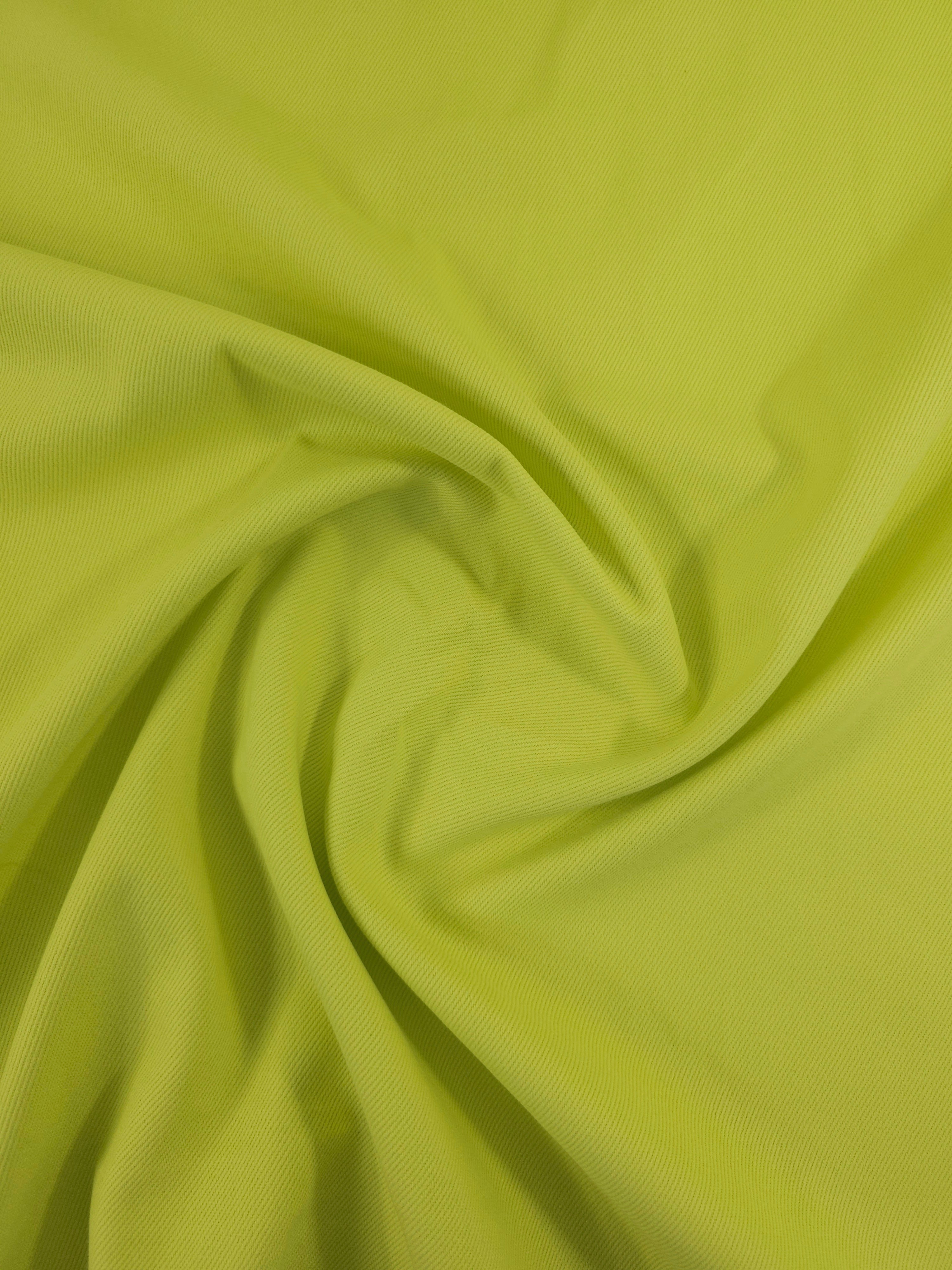 Lime Yellow Twill Denim