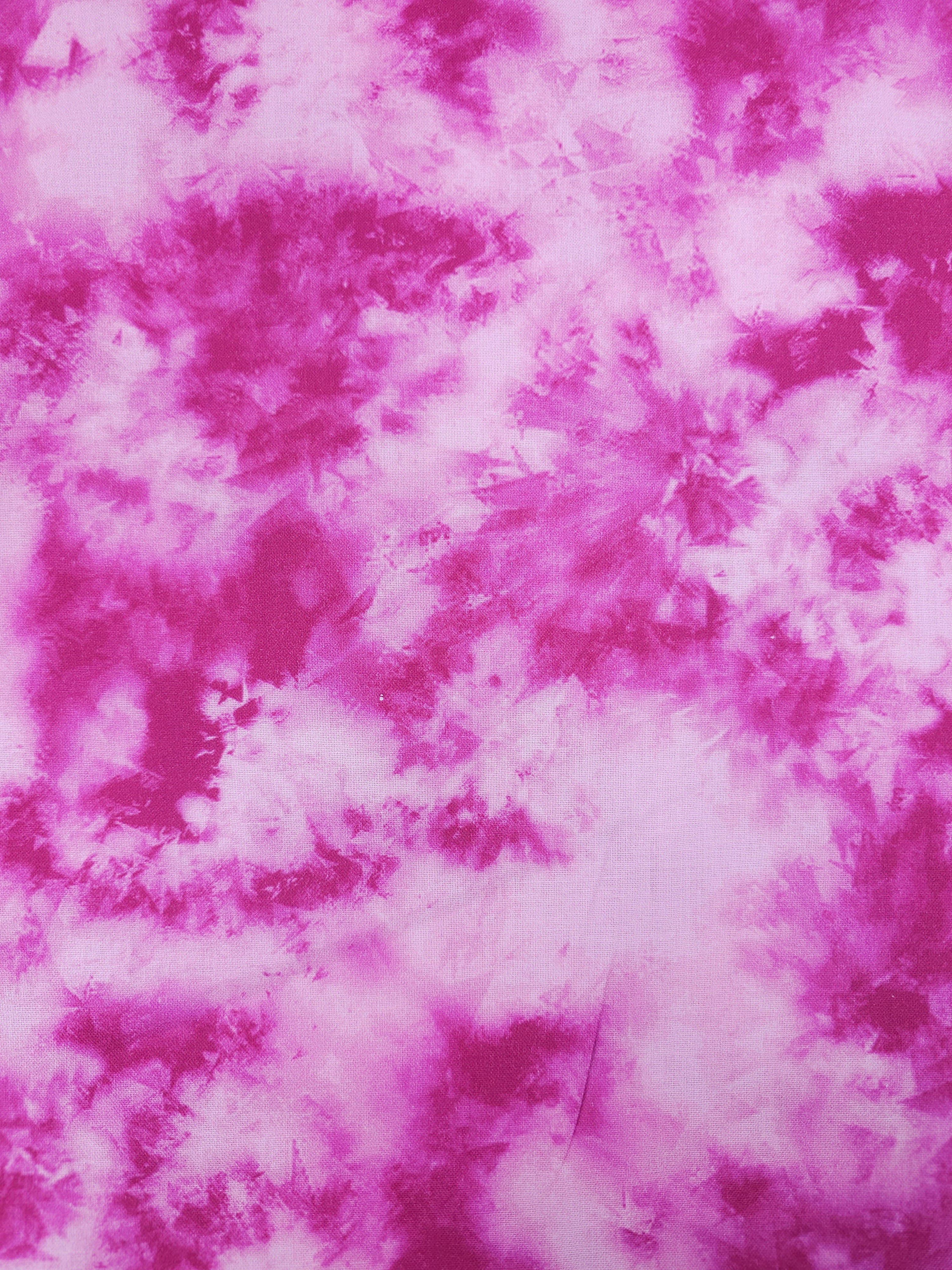 Hot Pink Smokey Marble 100% Cotton