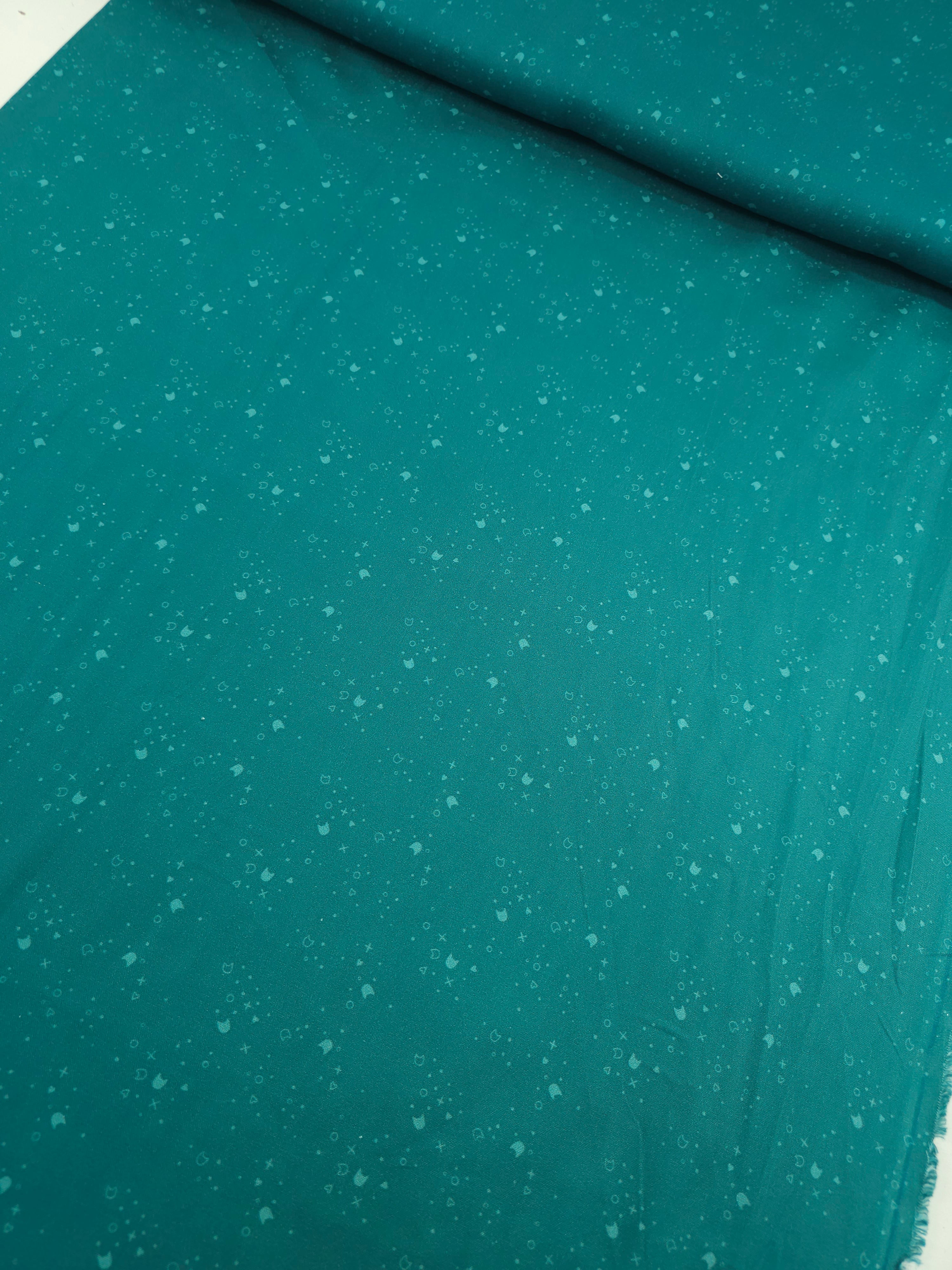 Light/Dark Teal Kitty Litter 100% Cotton