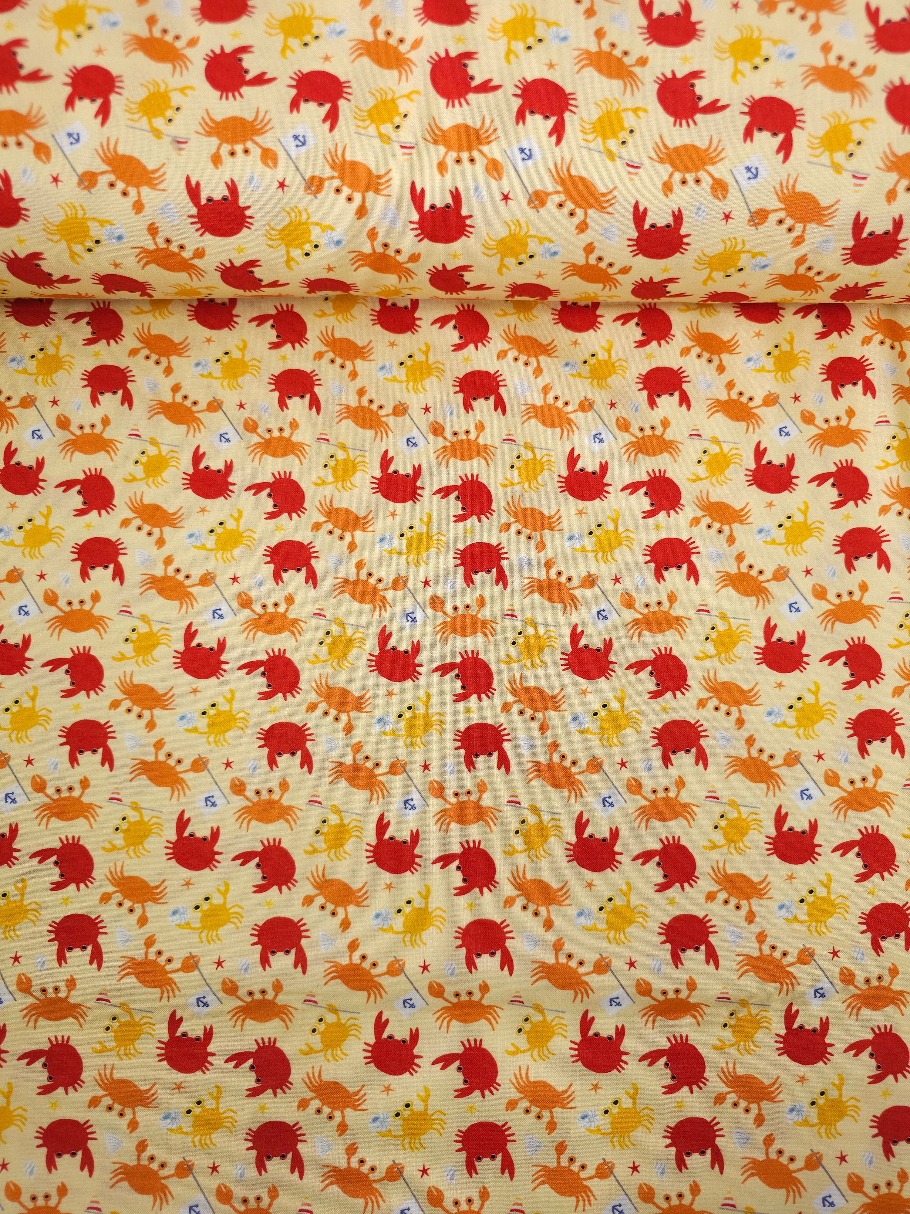 Crab Party 100% Cotton
