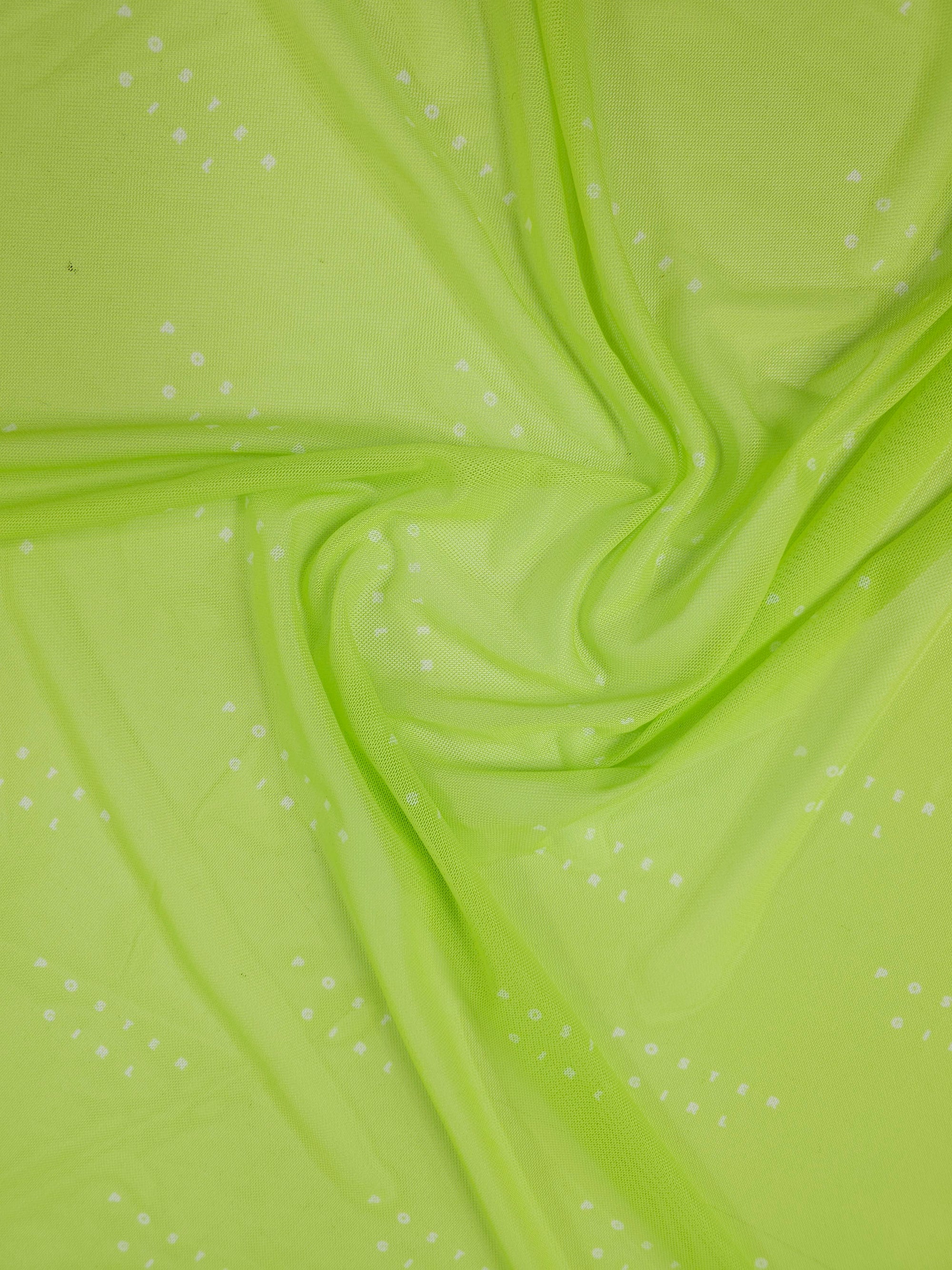 Lime Green/White Statement Mesh *POSTER GIRL*