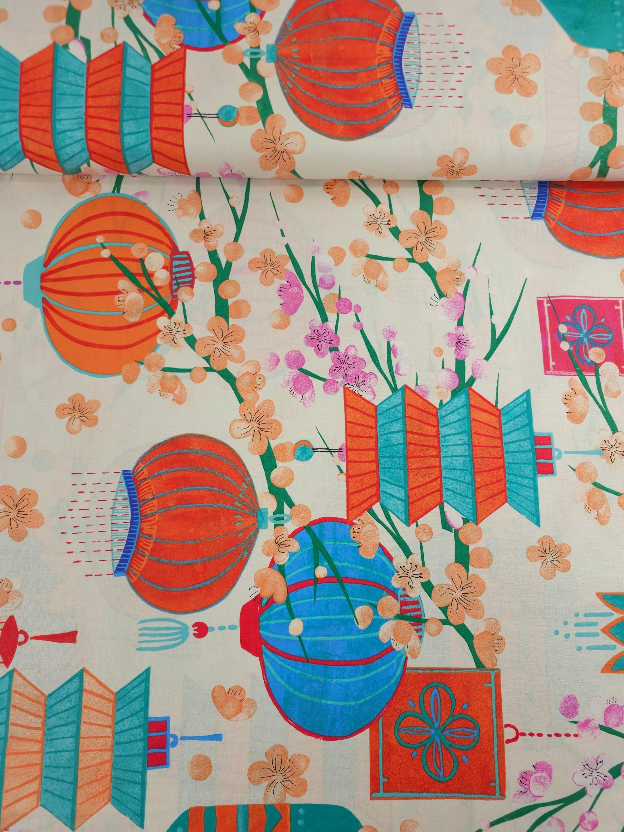 Cherry Blossom Lantern 100% Cotton 108" *EXTRA WIDE*