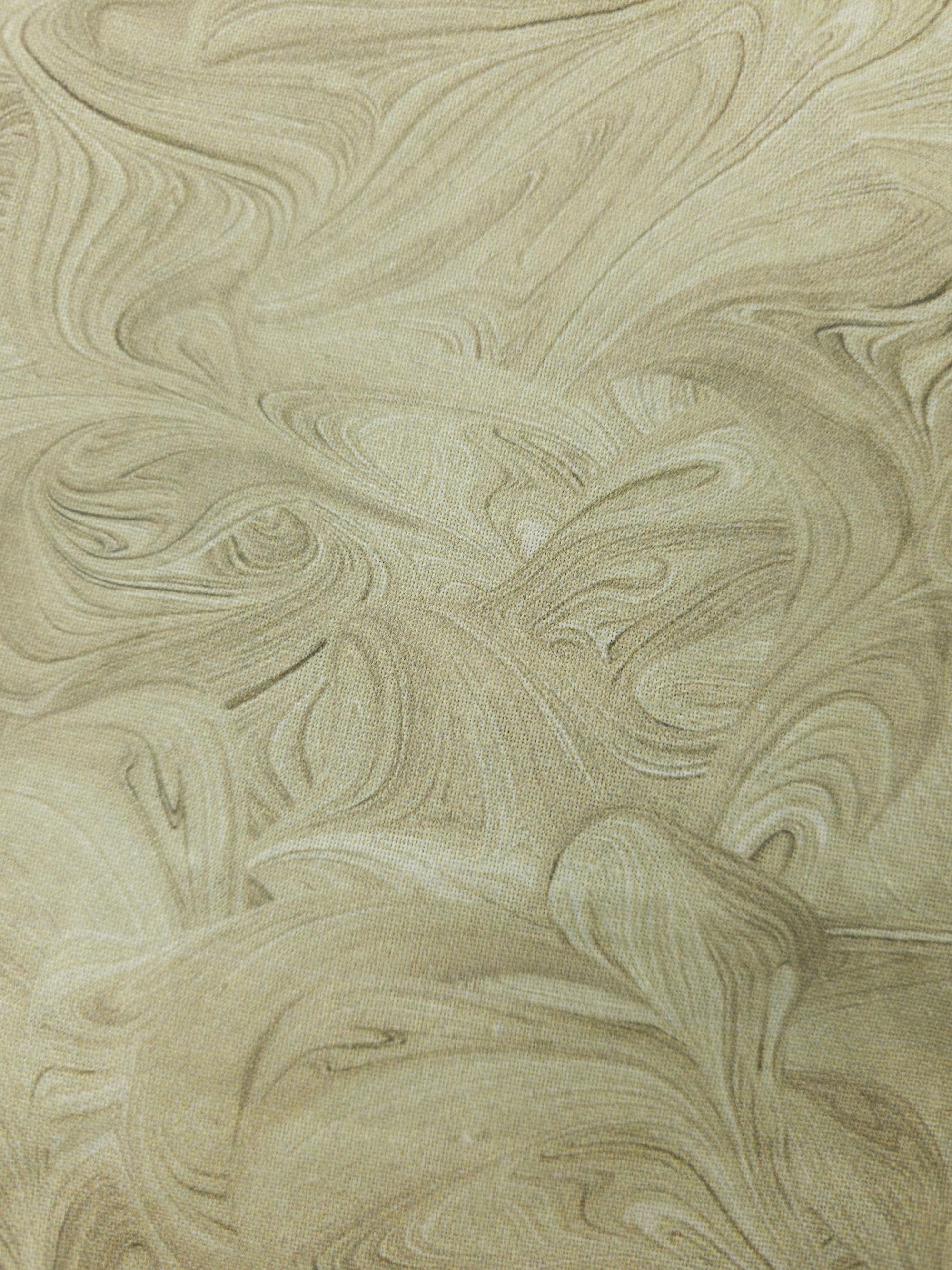 Cream swirl Cotton- 1m piece