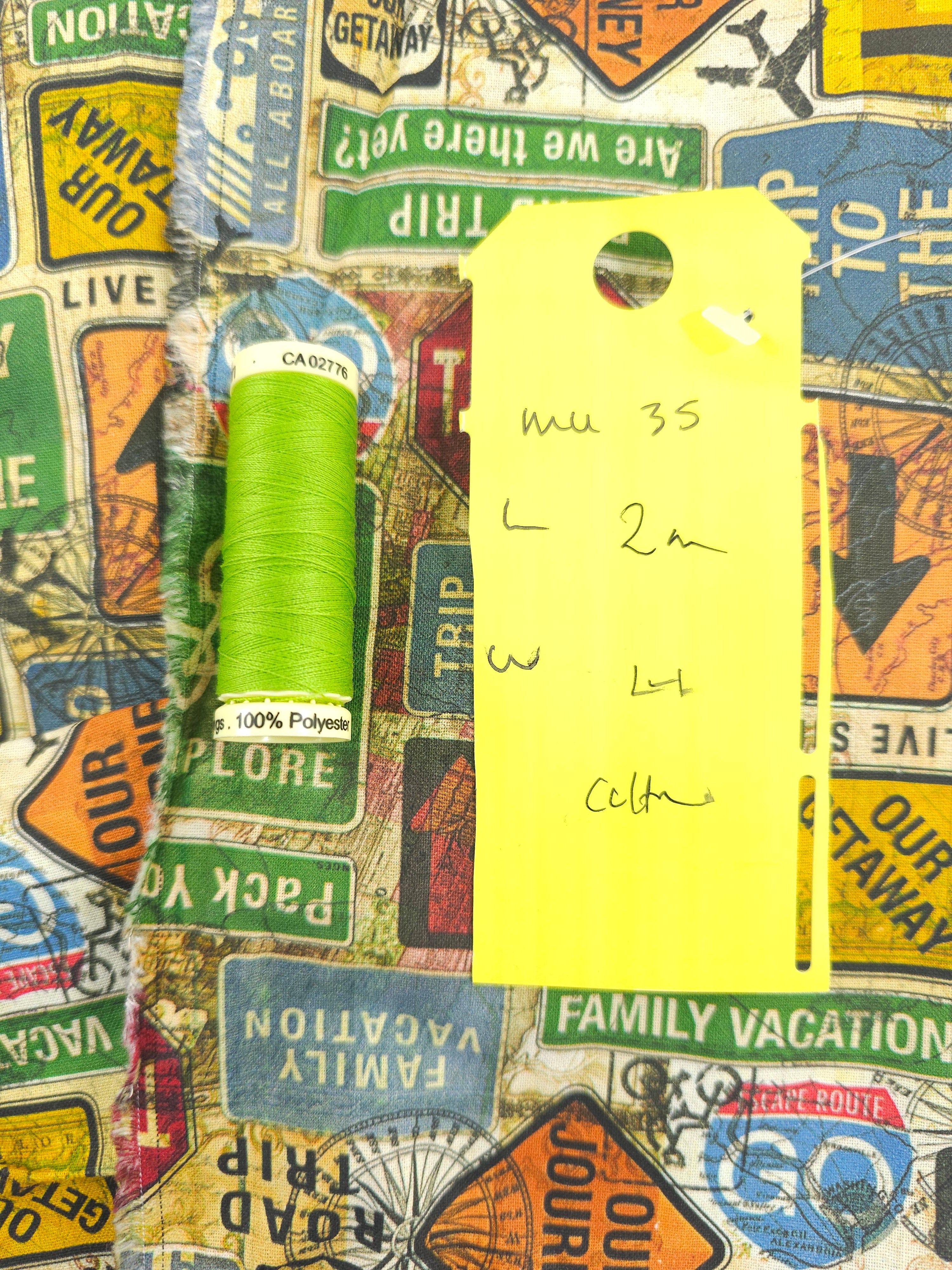 Travel signs Cotton- 2m piece