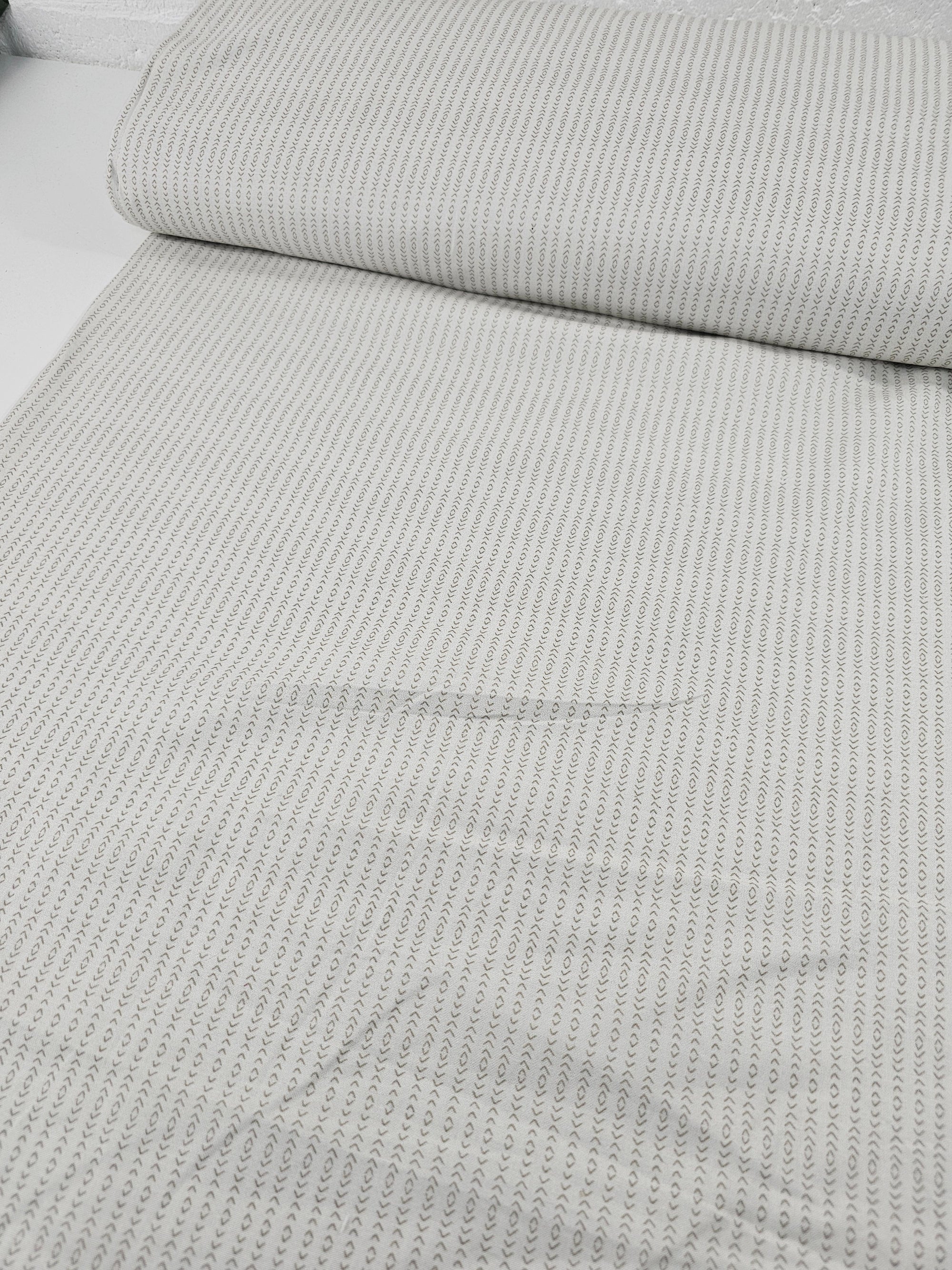 Greige Arrow Stripe 100% Cotton