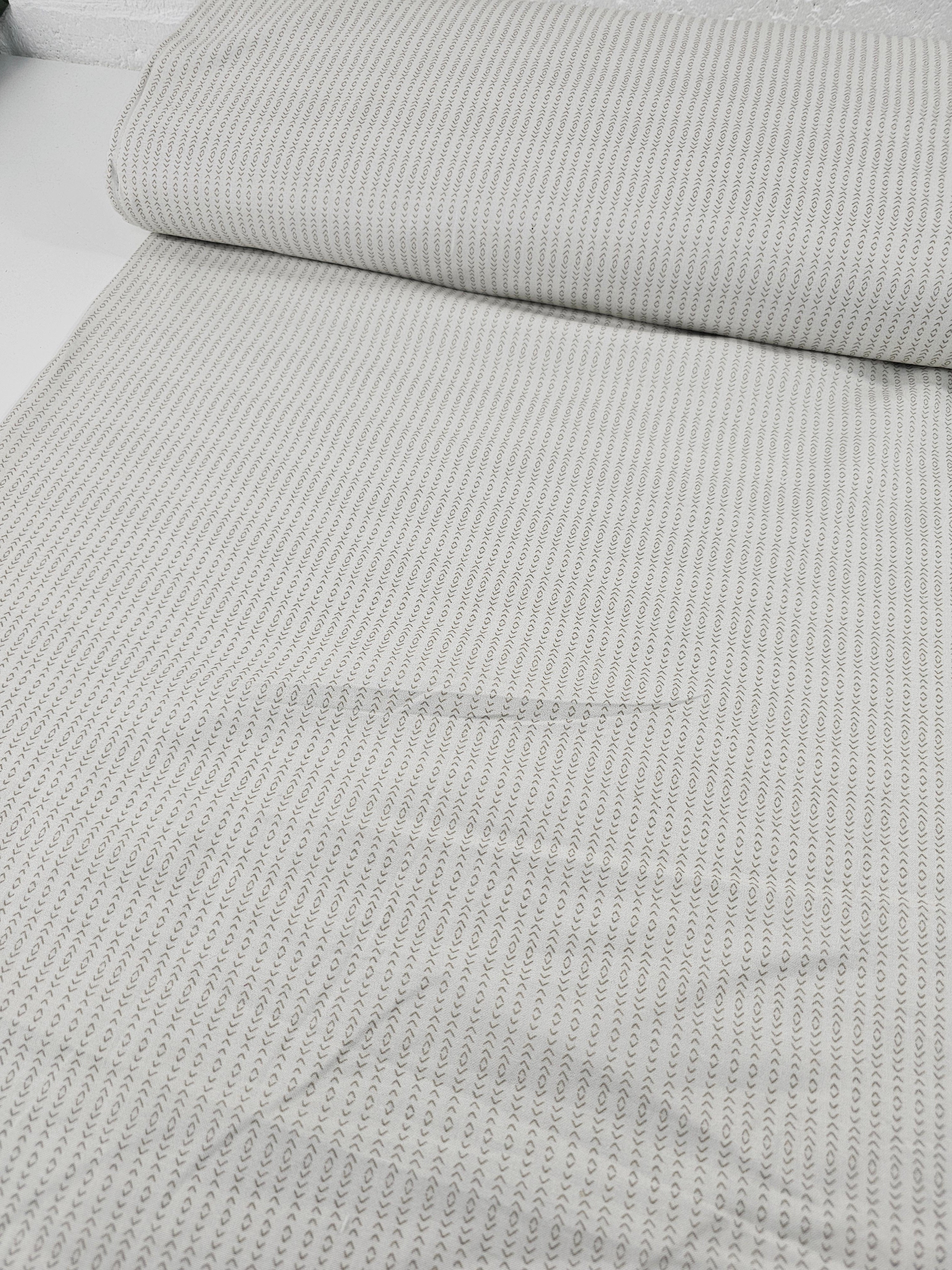 Greige Arrow Stripe 100% Cotton