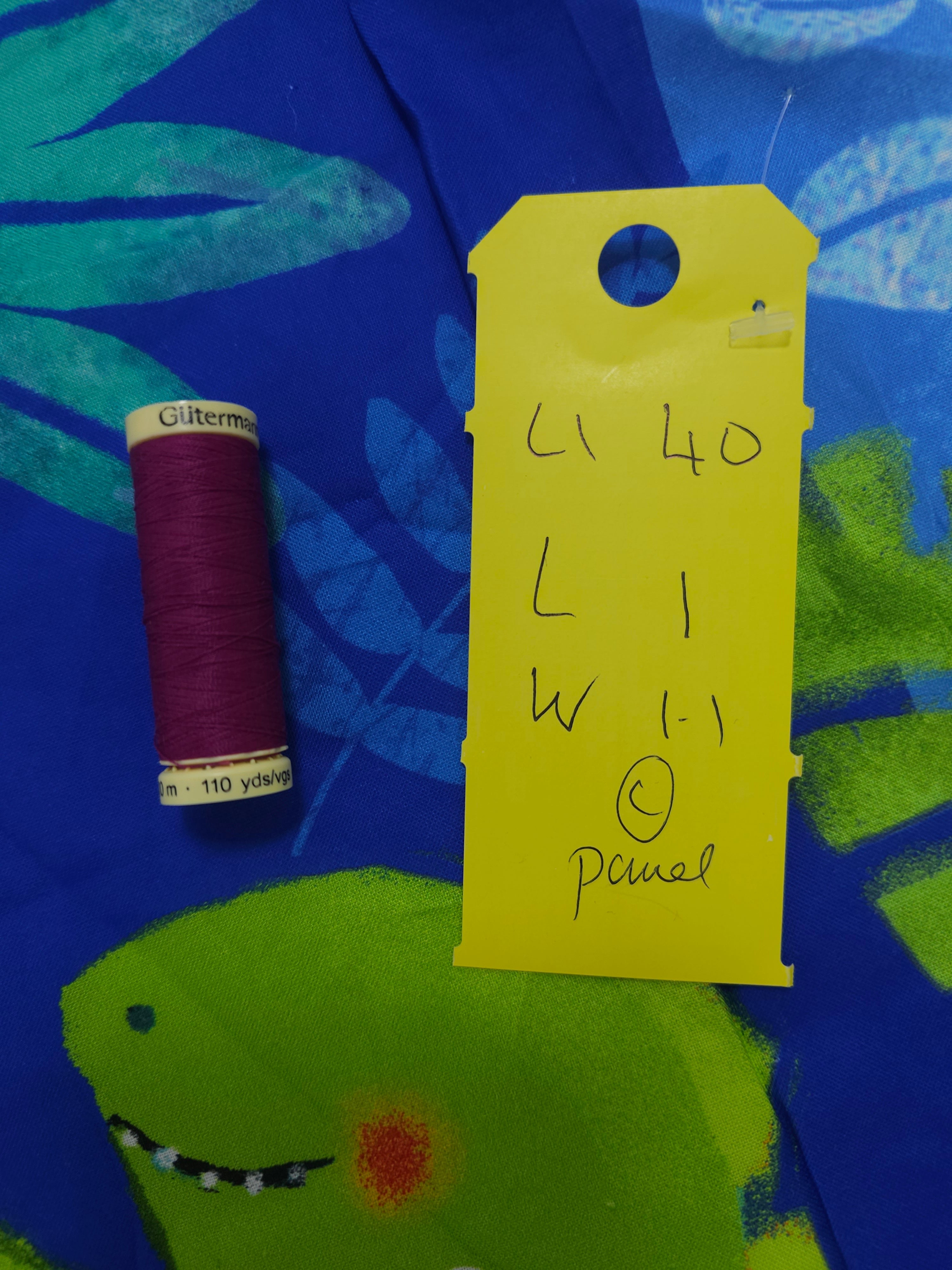 Vibrant dinosaur Cotton panel- 1m piece