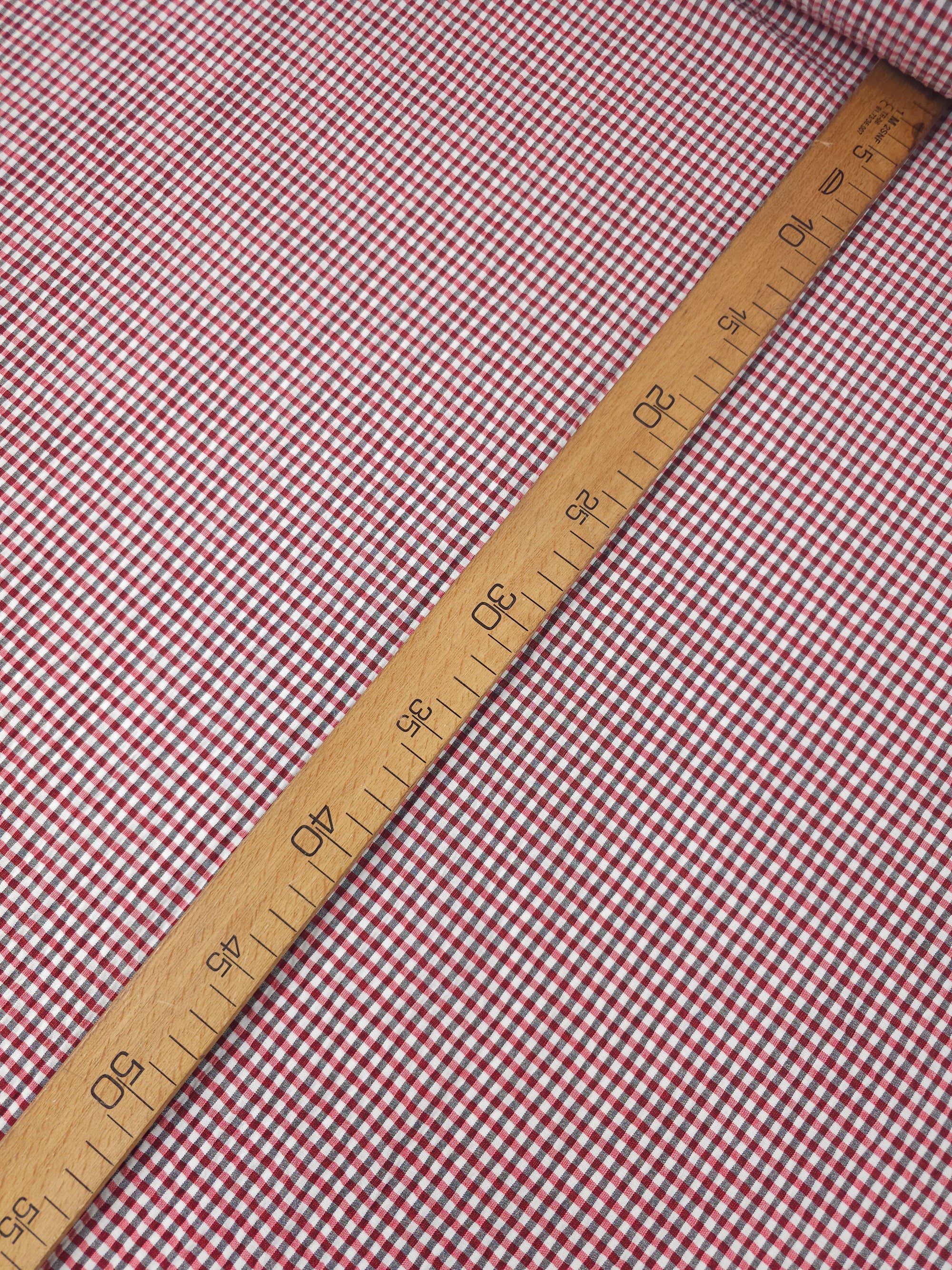 Red/Black Mini Gingham Poly Cotton