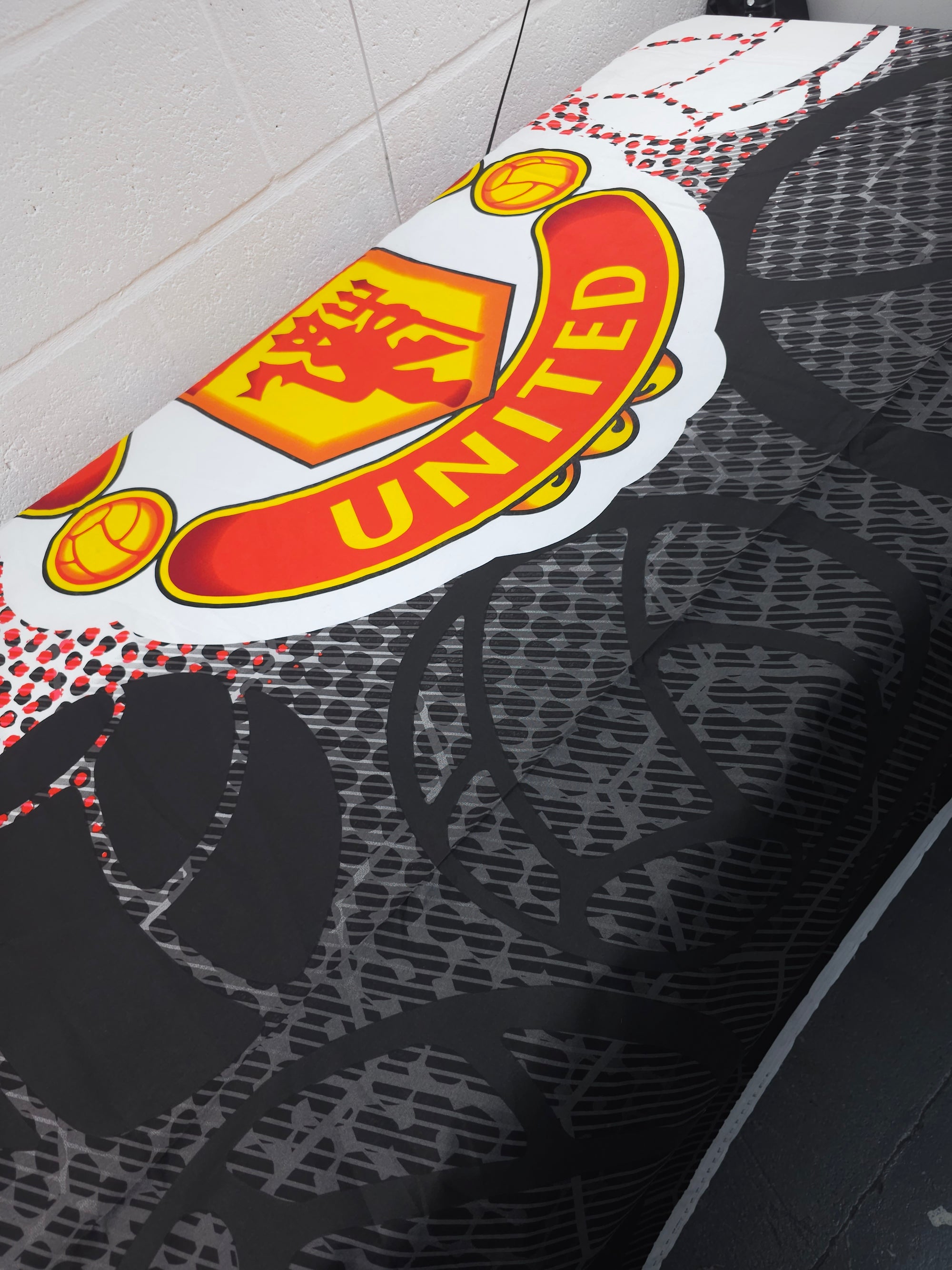 Manchester United FC Large Emblem 100% Cotton Football Fabric 92" - 2.10m Panel *EXTRA WIDE*