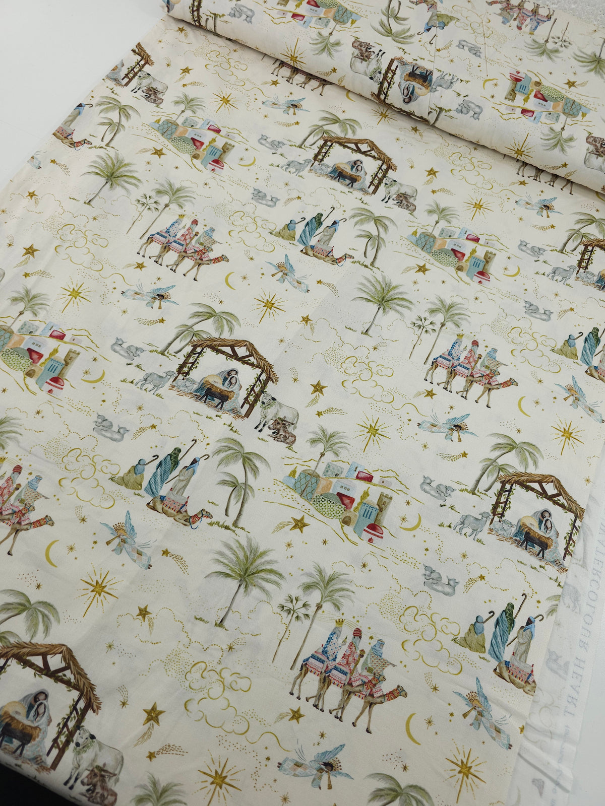 Cream Silent Night Scenic 100% Cotton